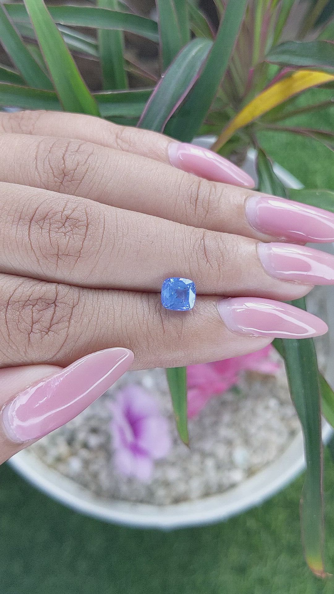 1.54 Ct. Blue Sapphire from Madagascar Size Video