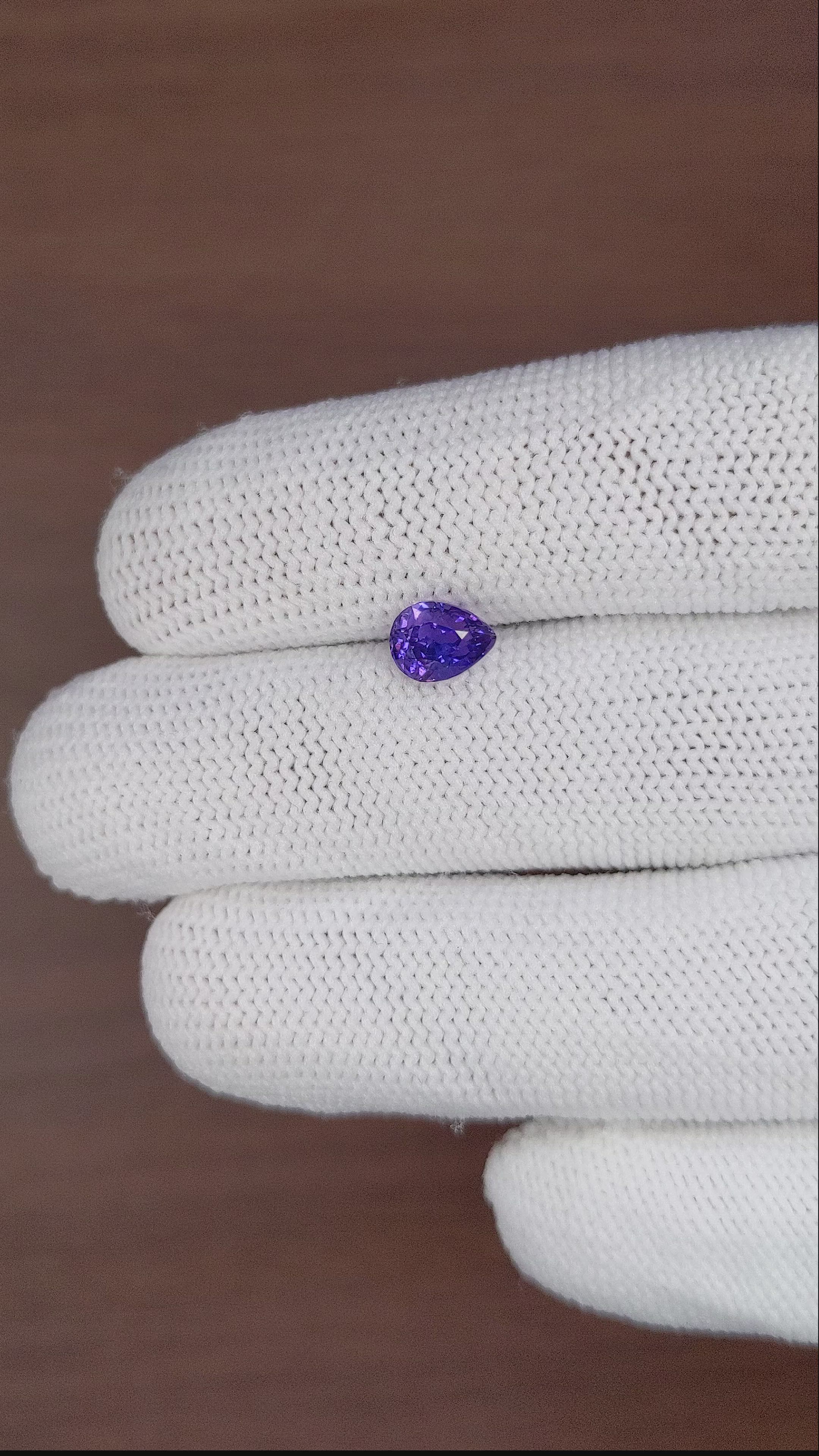 1.51 Ct. Purplish Blue Sapphire from Tanzania Size Video