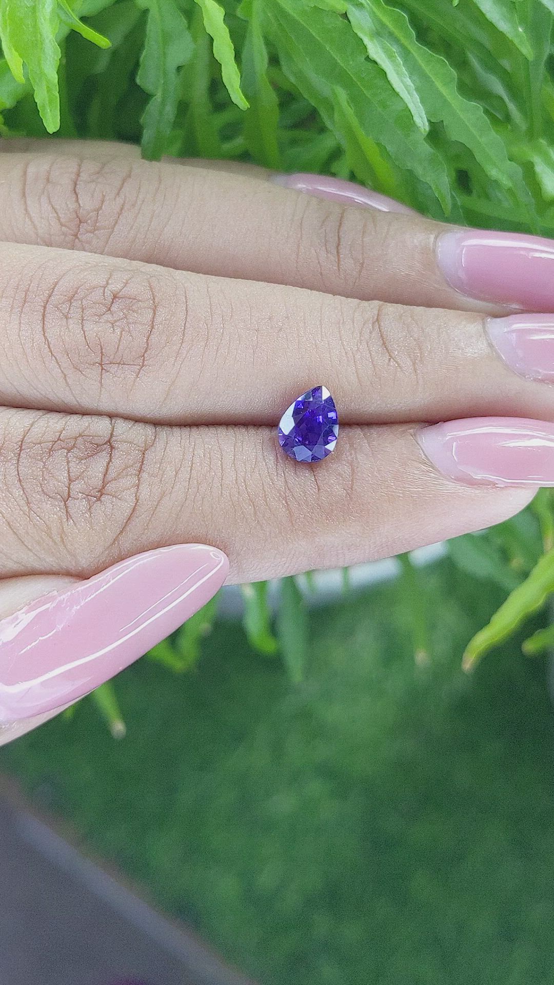 1.51 Ct. Purplish Blue Sapphire from Tanzania Size Video