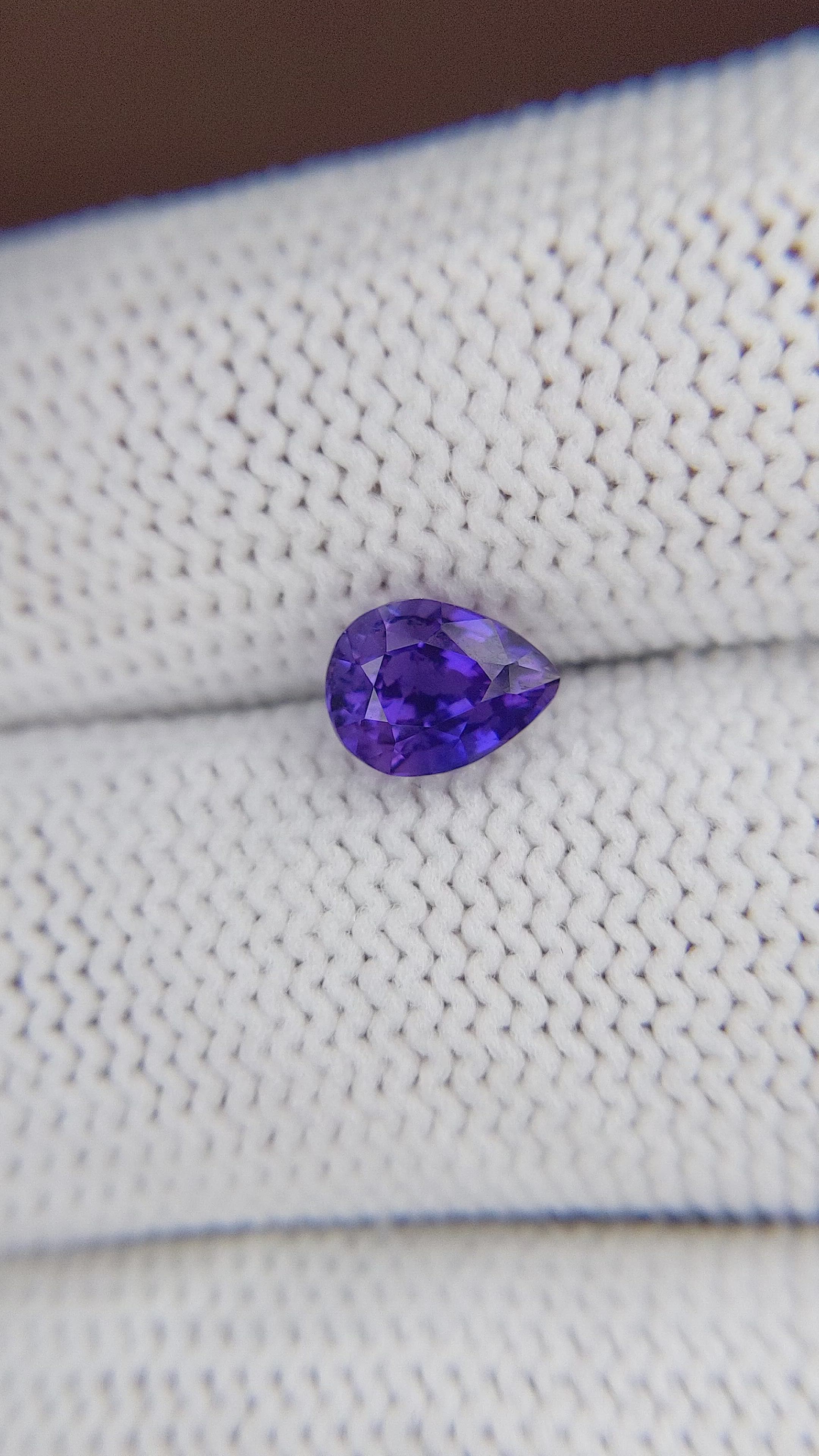 1.51 Ct. Purplish Blue Sapphire from Tanzania Size Video