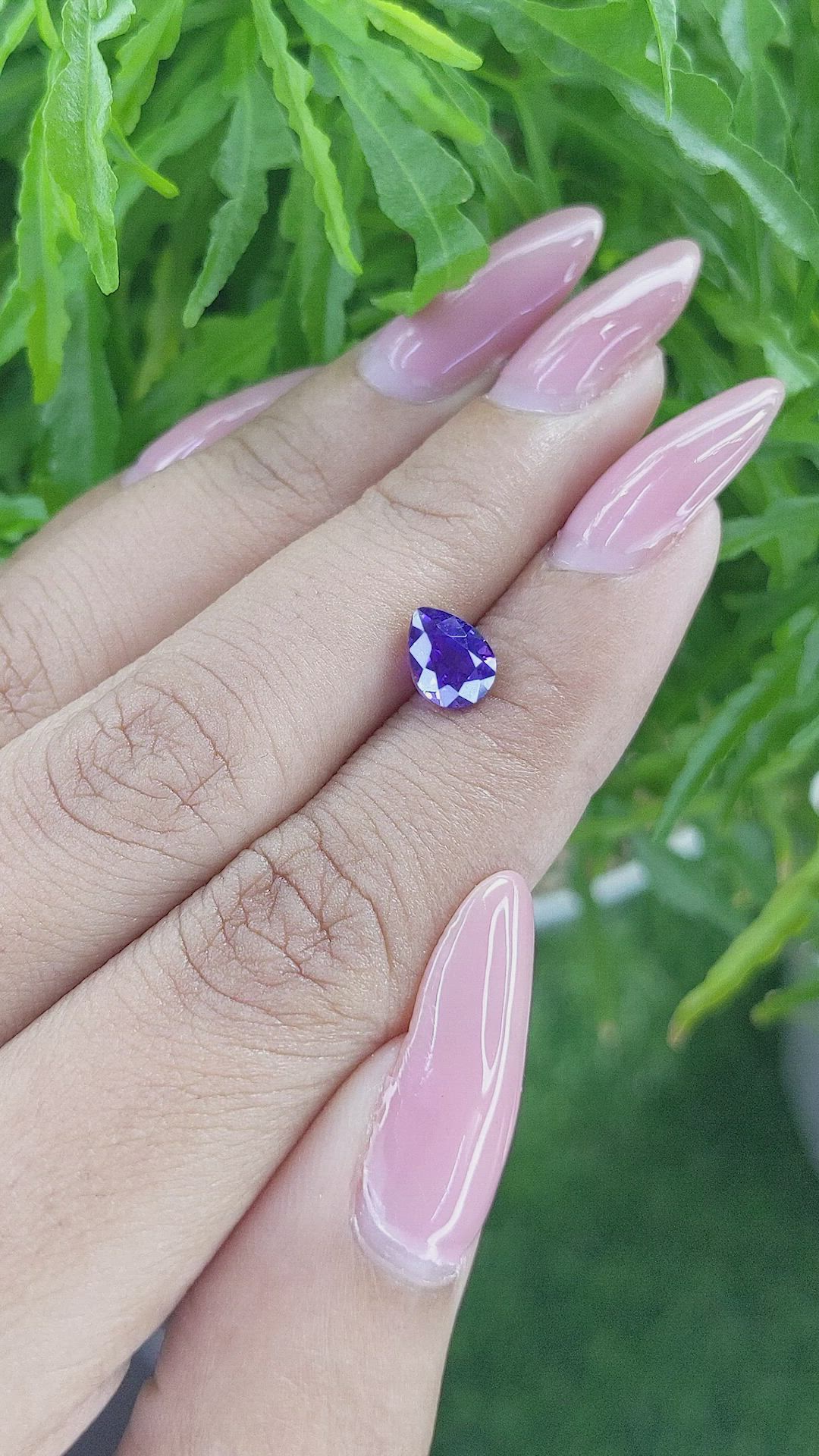 1.51 Ct. Purplish Blue Sapphire from Tanzania Size Video