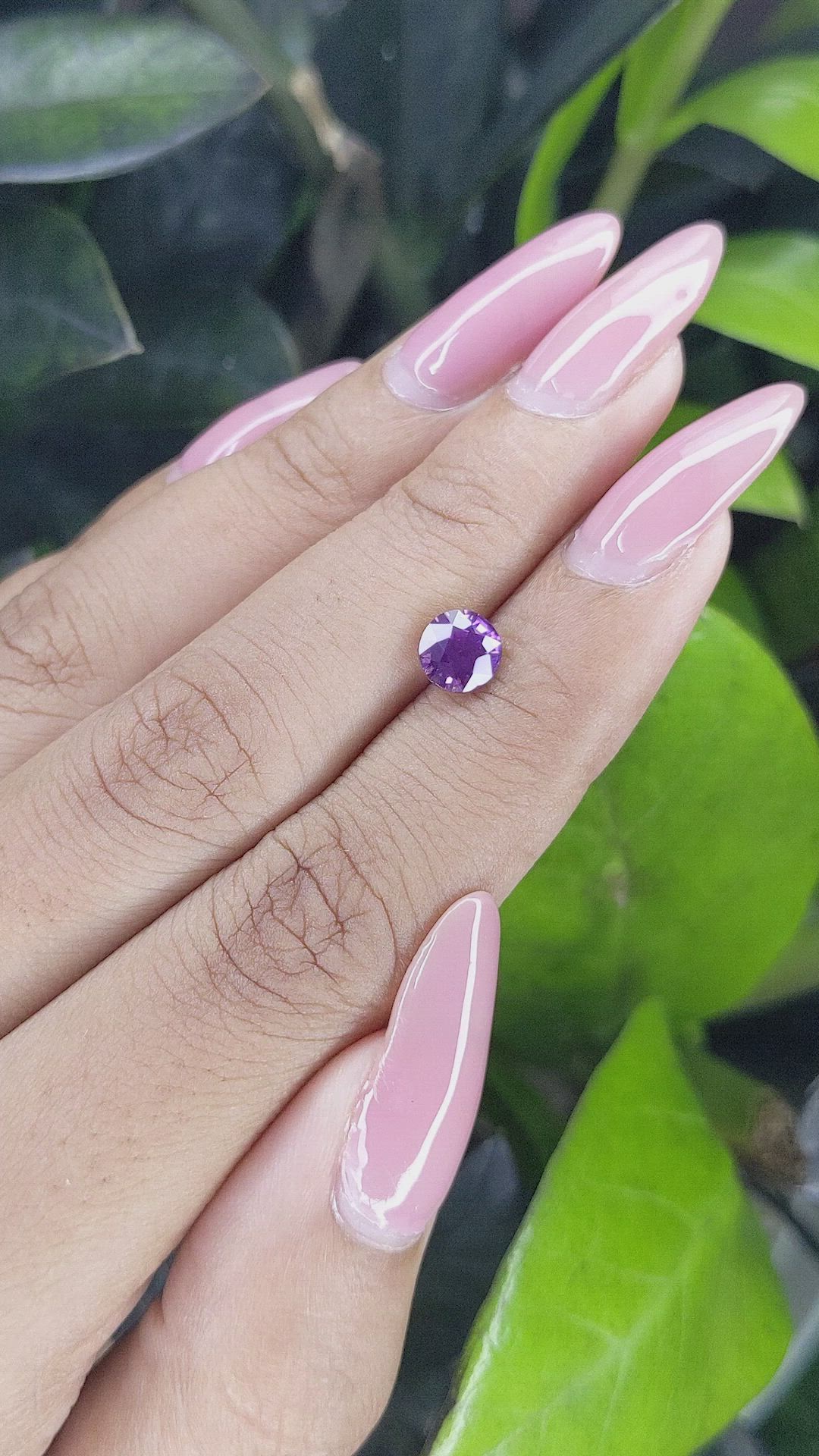 1.33 Ct. Purple Sapphire from Tanzania Size Video