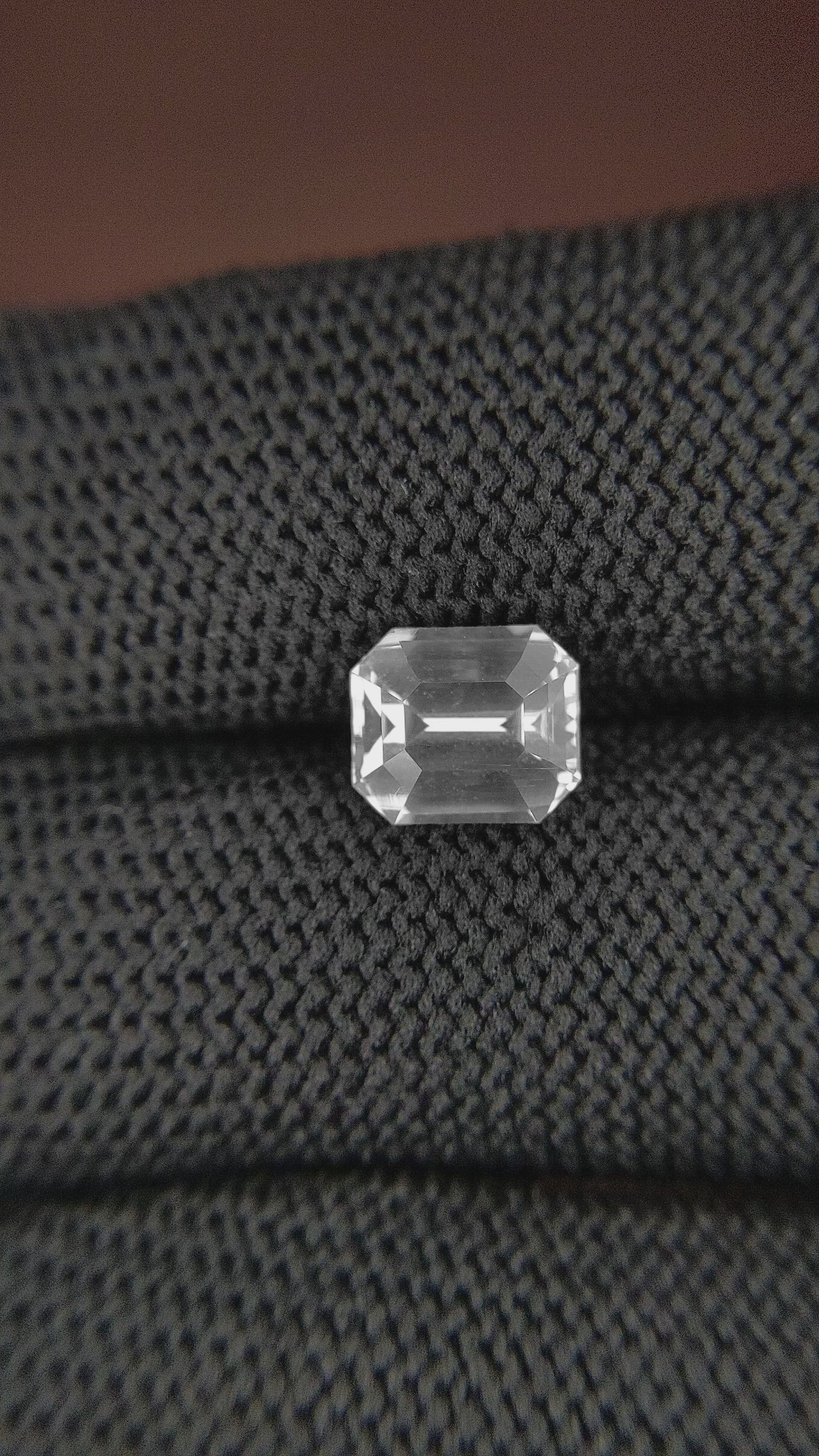 3.04 Ct. White Sapphire from Tanzania Size Video
