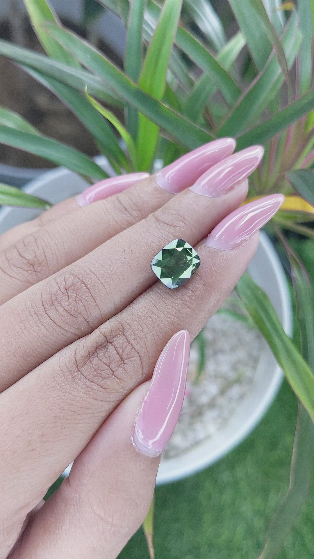 5.36 Ct. Bluish Green Sapphire from Tanzania Size Video