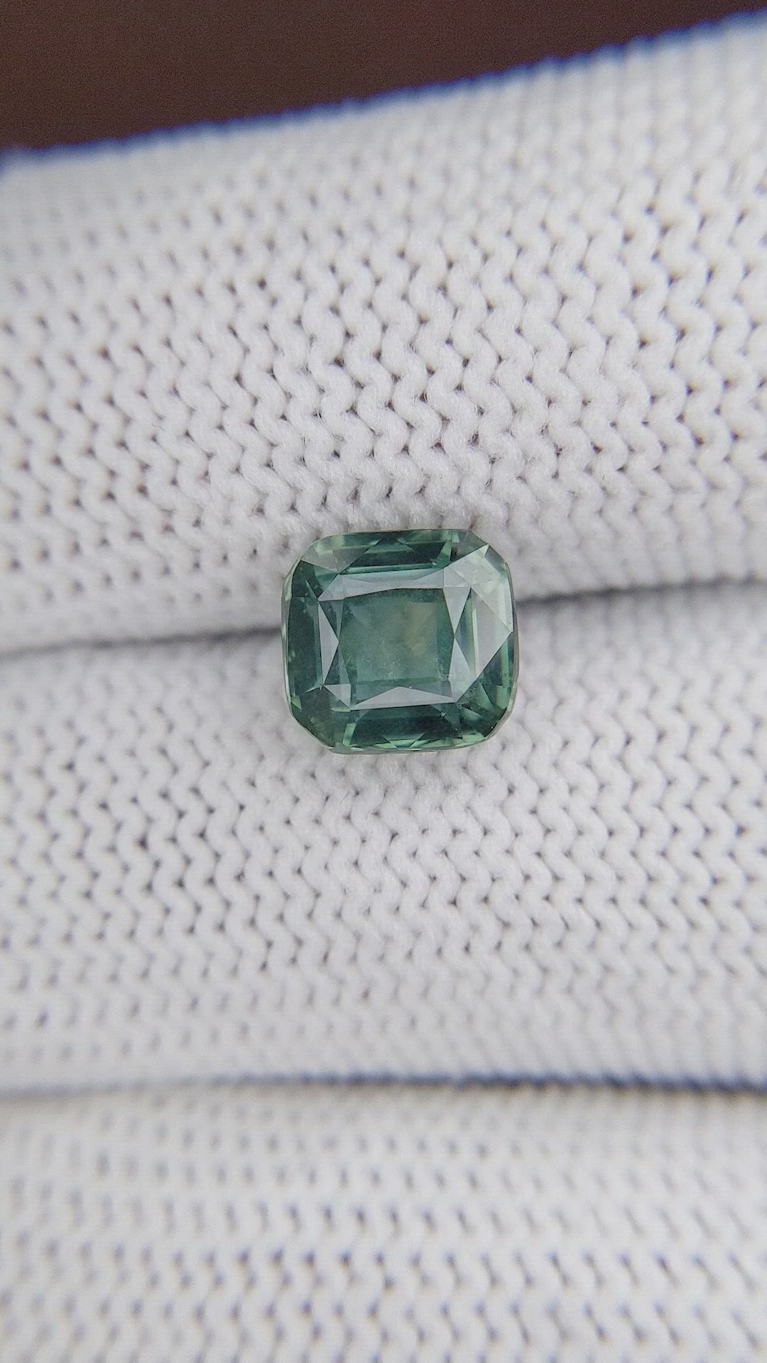 3.38 Ct. Bluish Green Sapphire from Tanzania Size Video