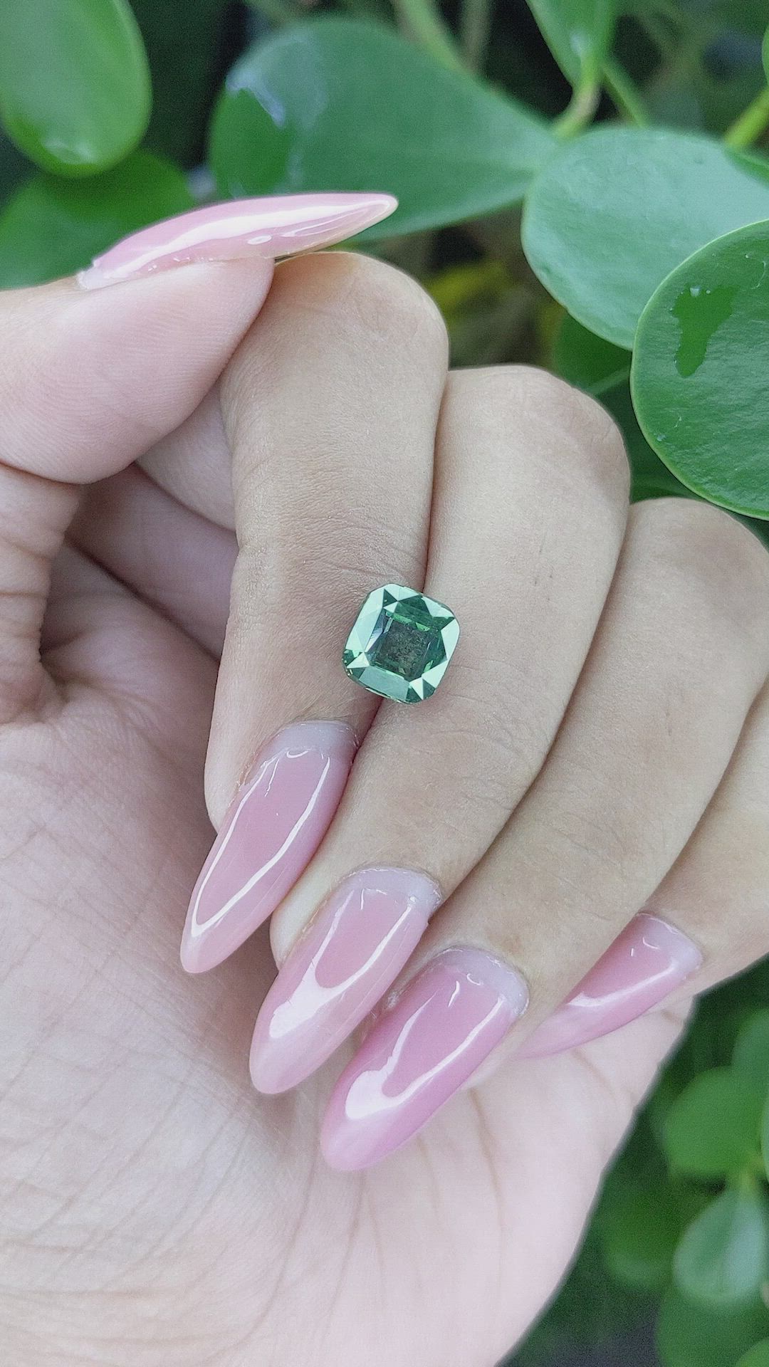 3.38 Ct. Bluish Green Sapphire from Tanzania Size Video