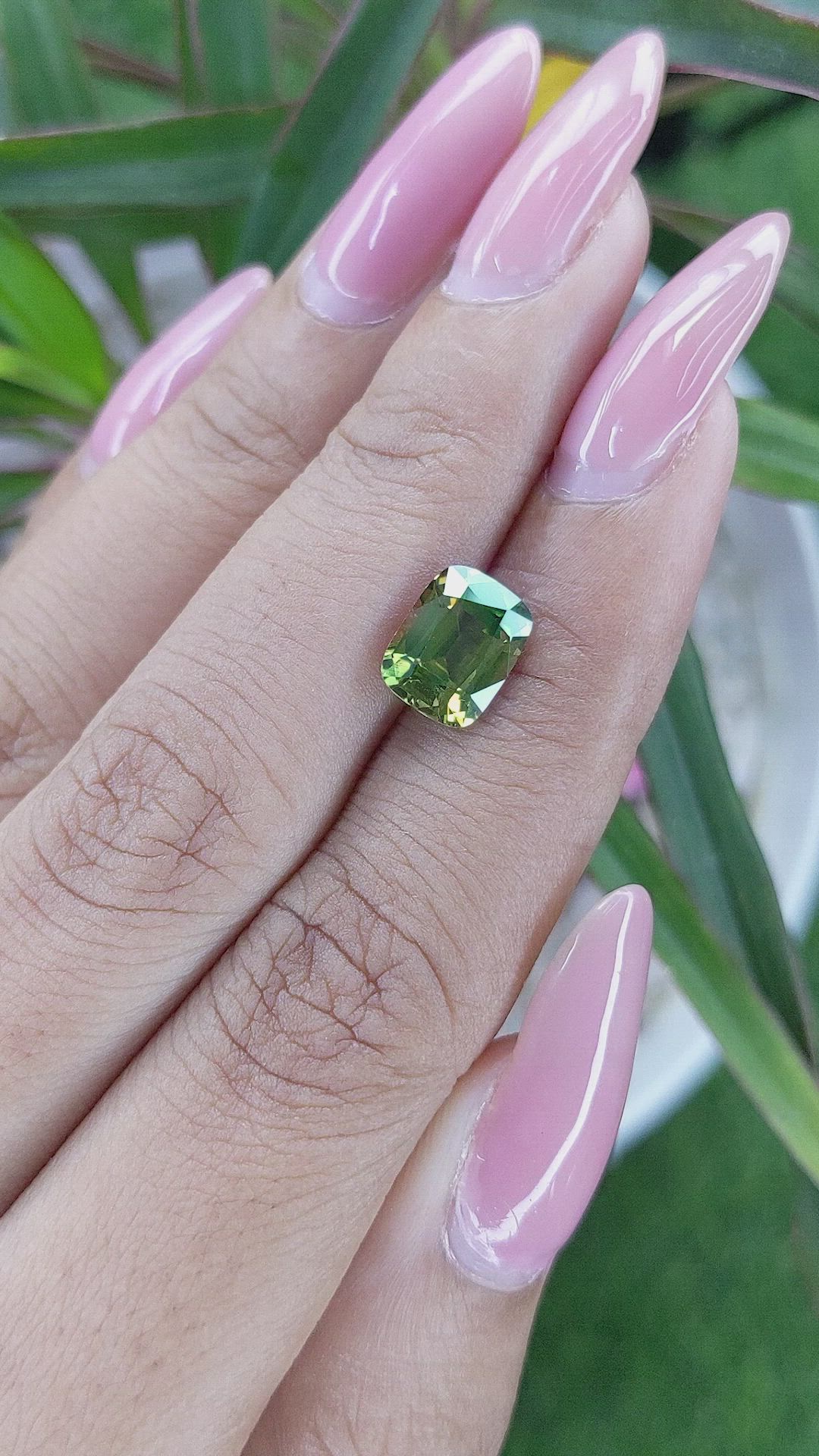 2.75 Ct. Yellowish Green Sapphire from Australia Size Video