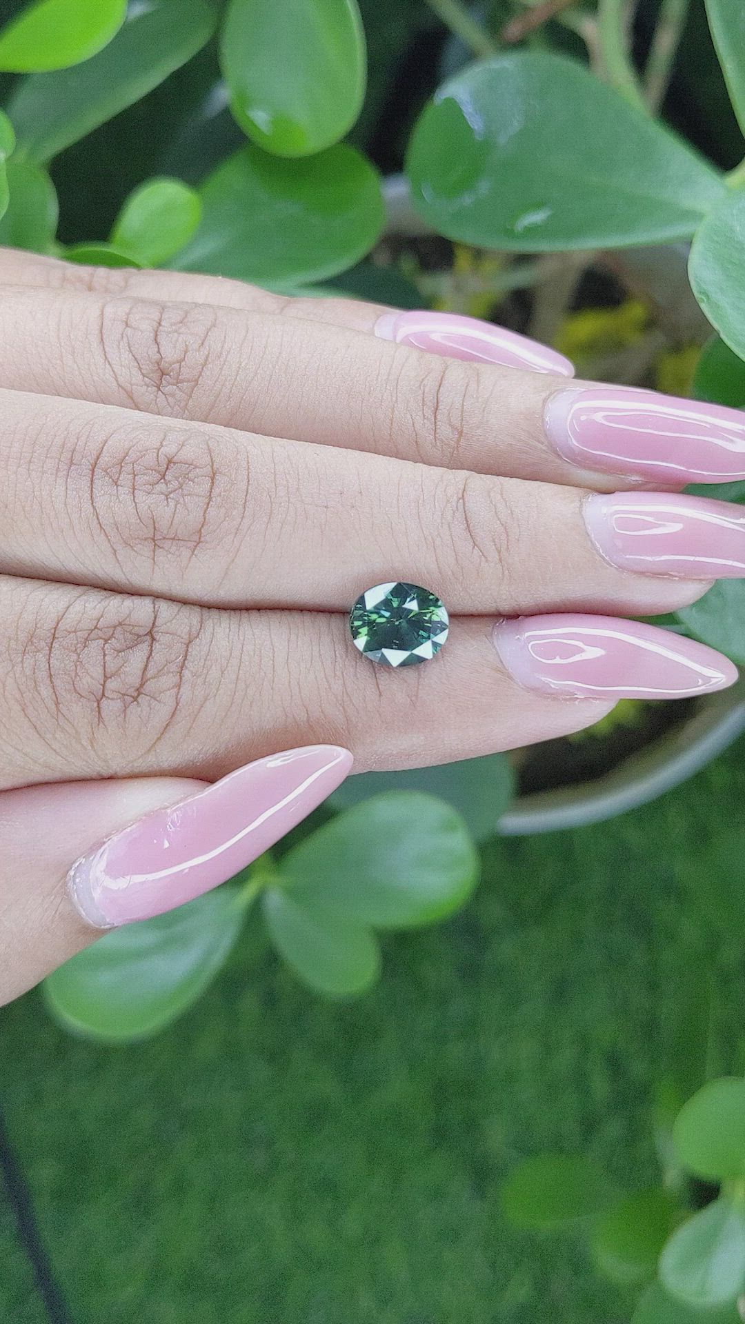 2.16 Ct. Bluish Green Sapphire from Tanzania Size Video