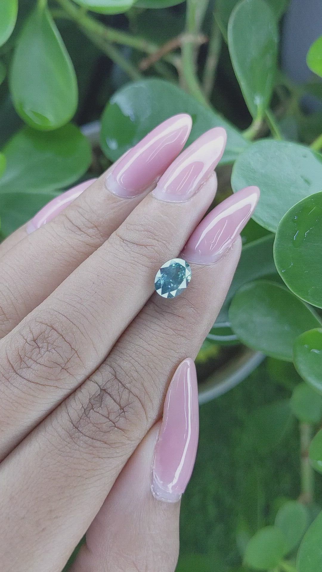 2.09 Ct. Greenish Blue Sapphire from Tanzania Size Video