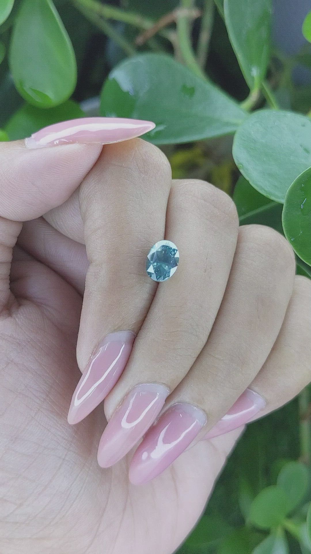 2.09 Ct. Greenish Blue Sapphire from Tanzania Size Video