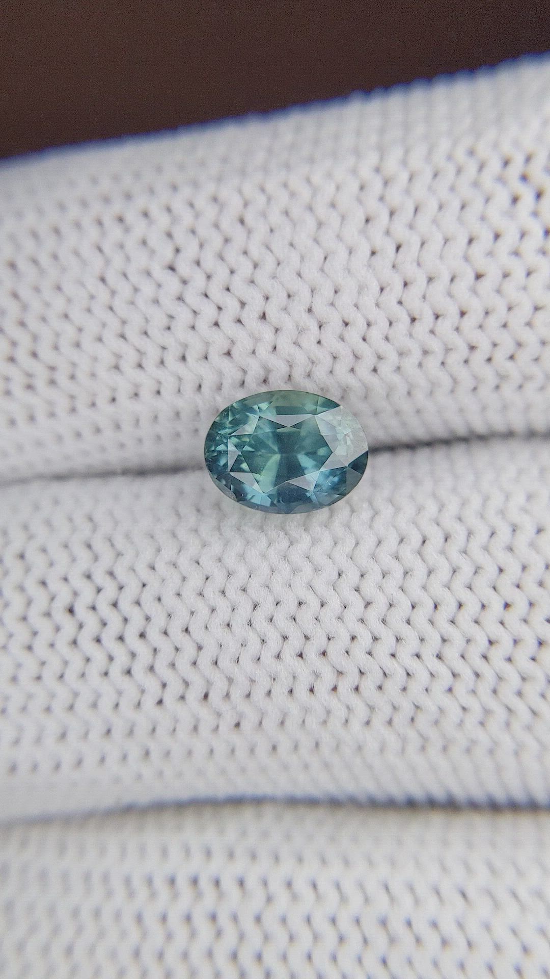 2.09 Ct. Greenish Blue Sapphire from Tanzania Size Video