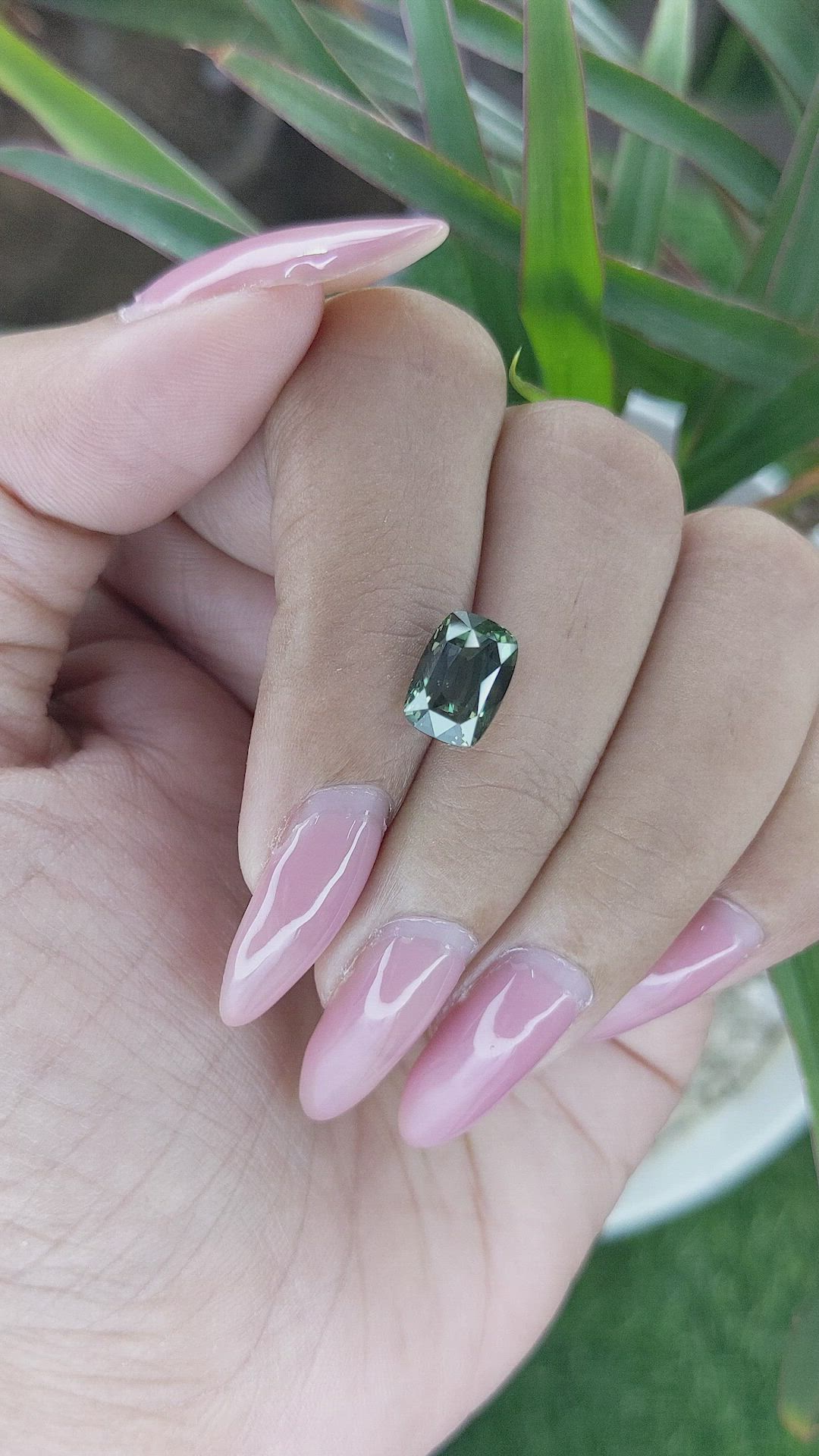 3.55 Ct. Yellowish Green Sapphire from Tanzania Size Video