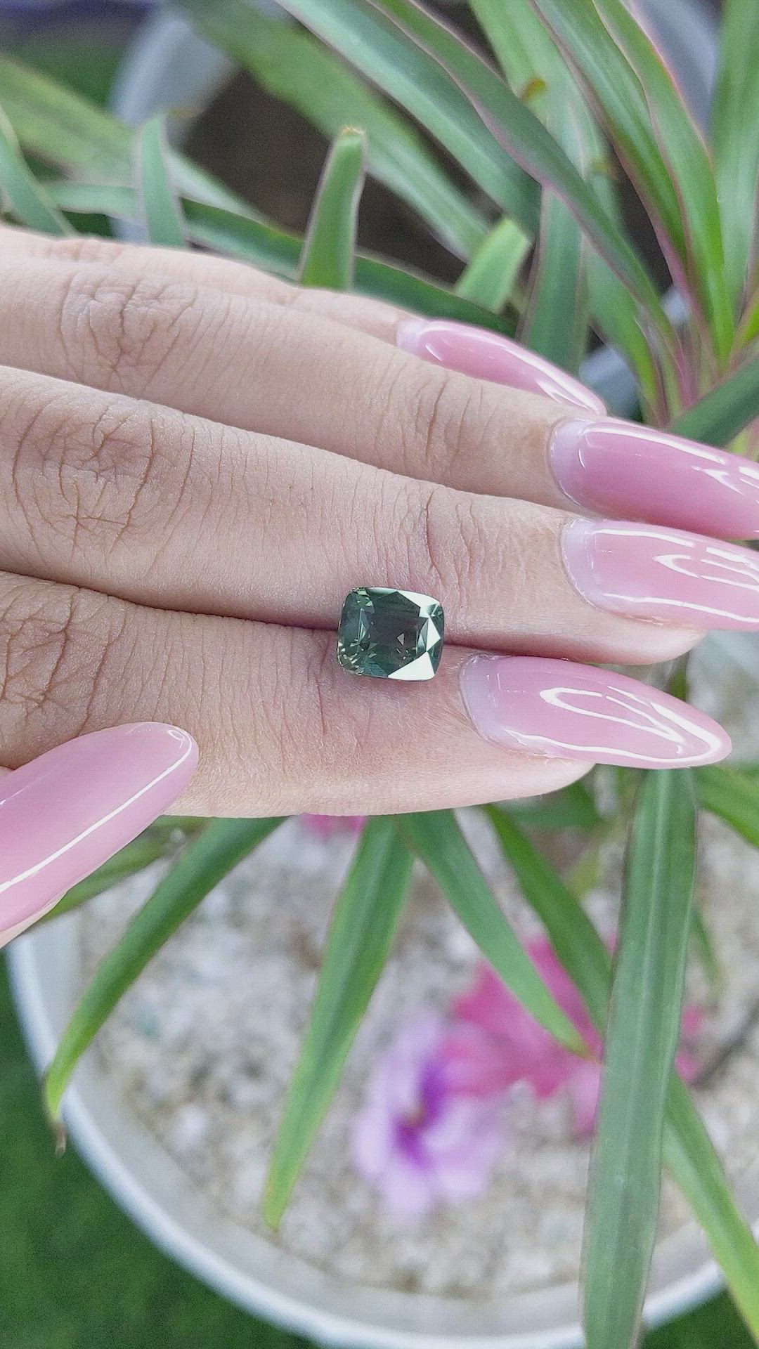 2.70 Ct. Green Sapphire from Tanzania Size Video