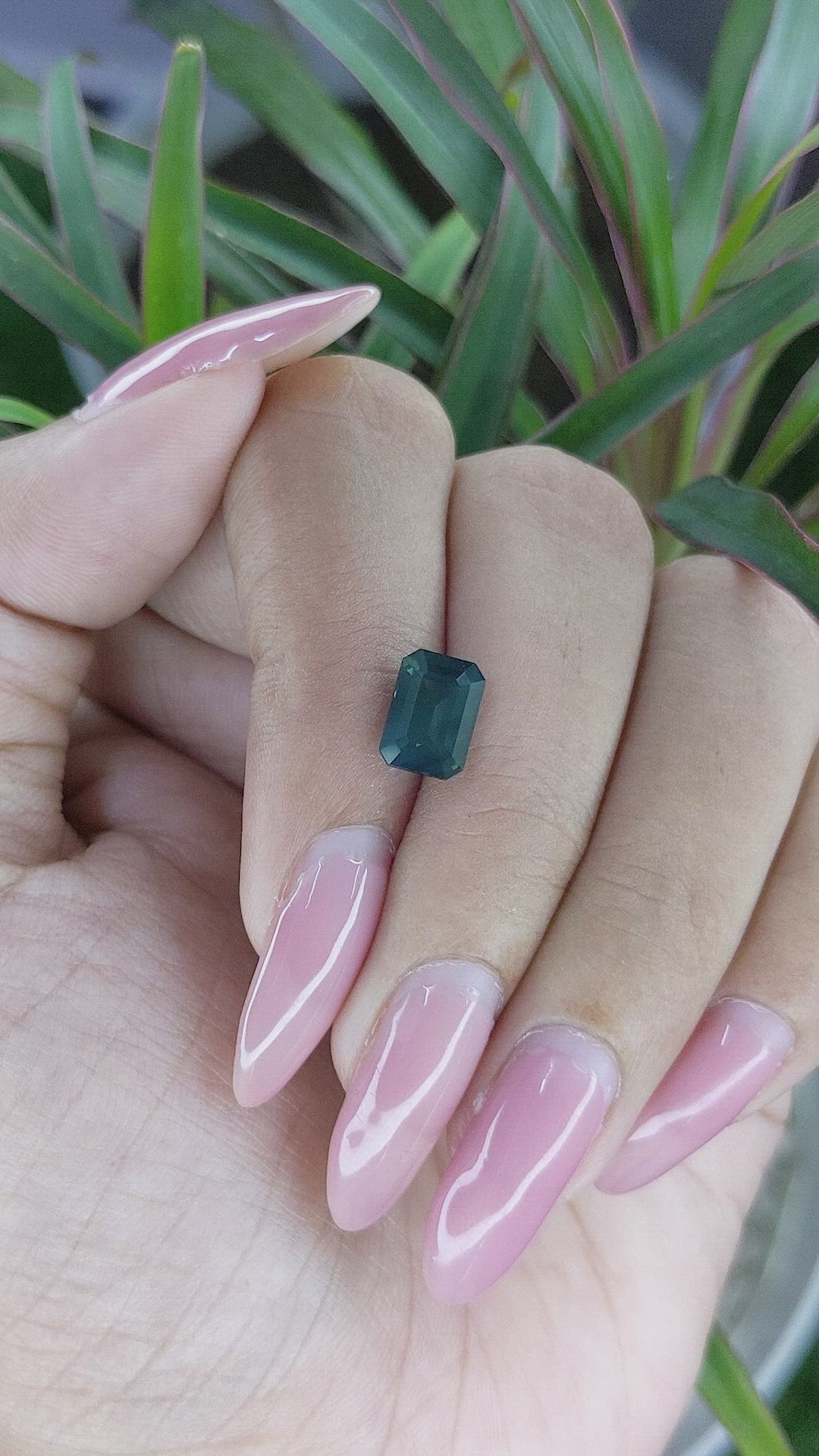 2.60 Ct. Bluish Green Sapphire from Tanzania Size Video