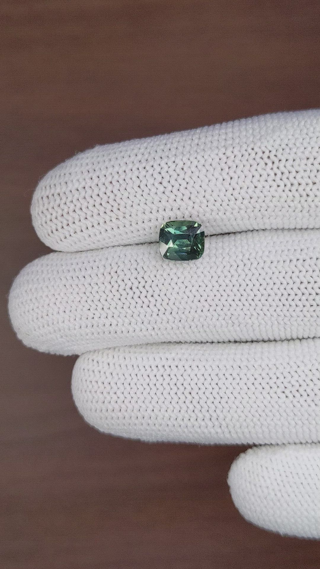 2.55 Ct. Bluish Green Sapphire from Madagascar Size Video