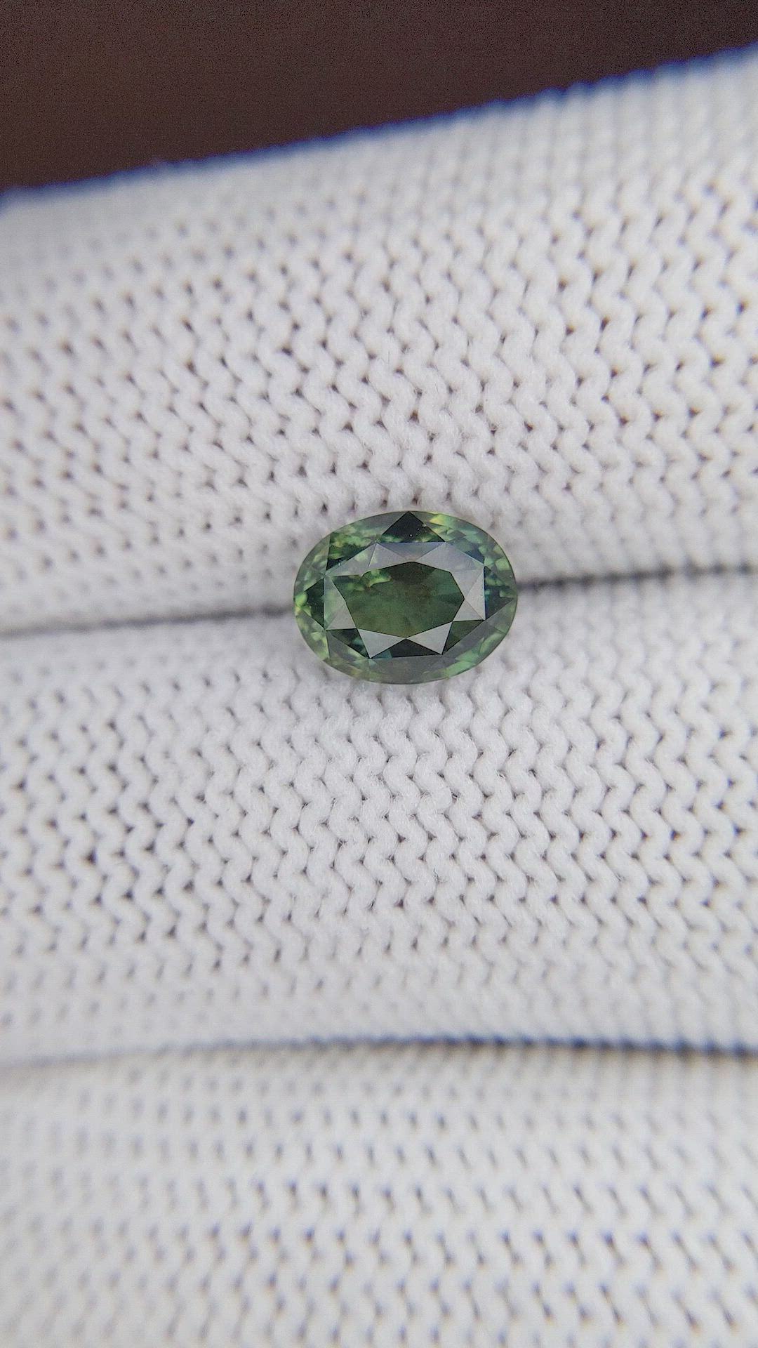 2.08 Ct. Bluish Green Sapphire from Tanzania Size Video