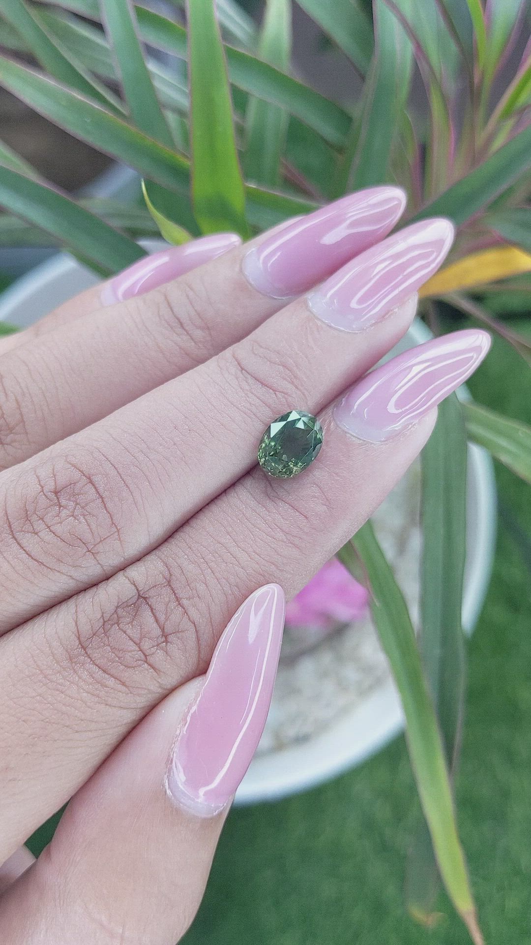 2.08 Ct. Bluish Green Sapphire from Tanzania Size Video