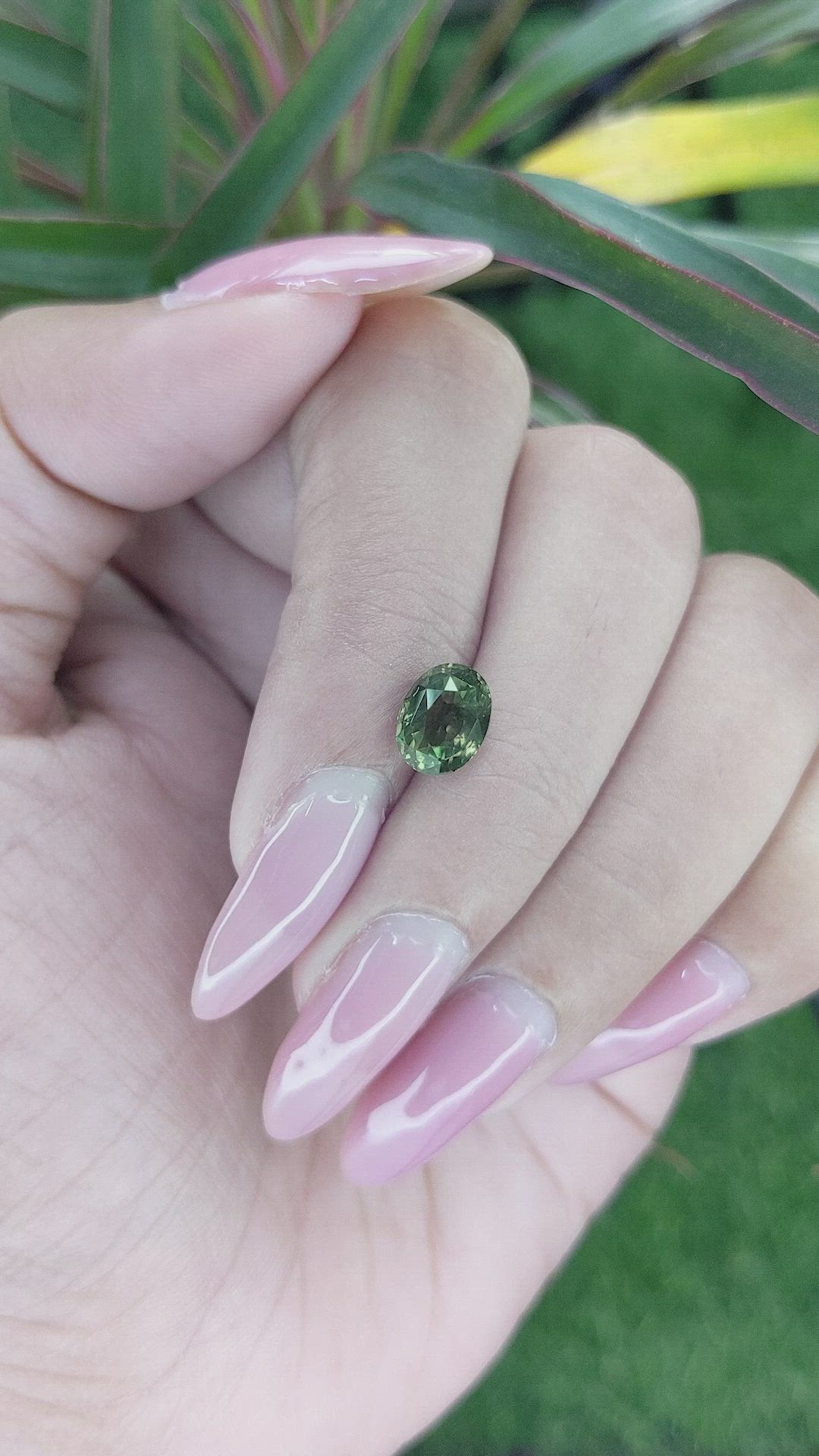 2.08 Ct. Bluish Green Sapphire from Tanzania Size Video