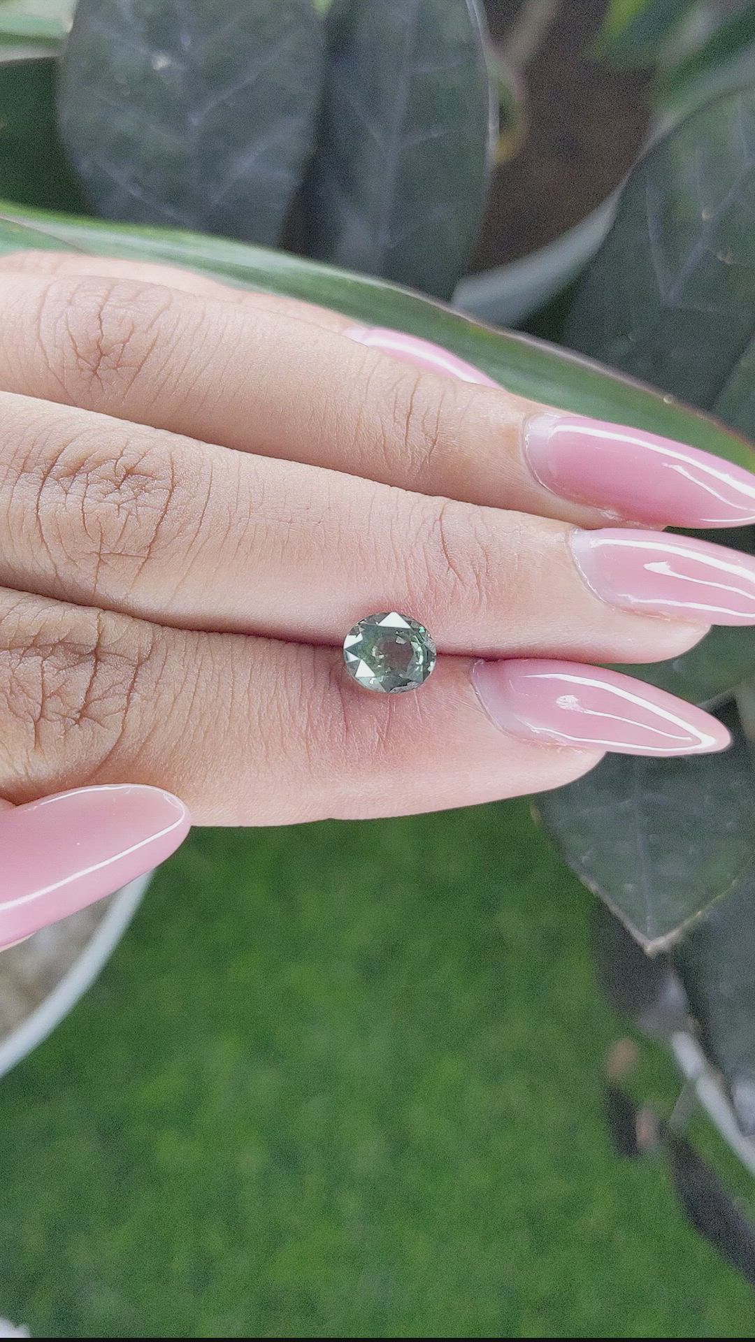 1.77 Ct. Green Sapphire from Tanzania Size Video