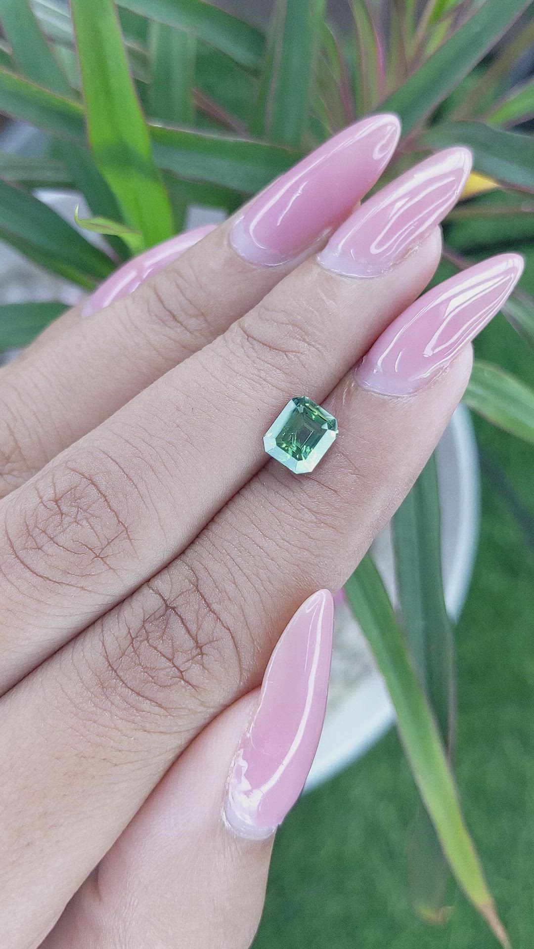 1.73 Ct. Green Sapphire from Tanzania Size Video