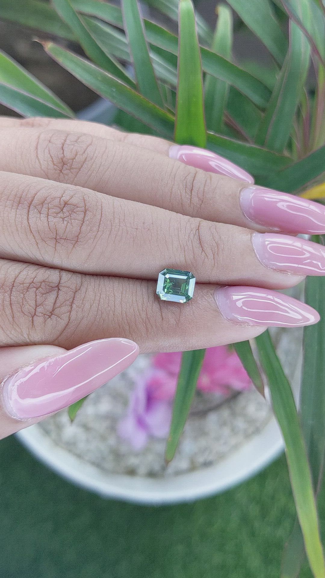 1.73 Ct. Green Sapphire from Tanzania Size Video