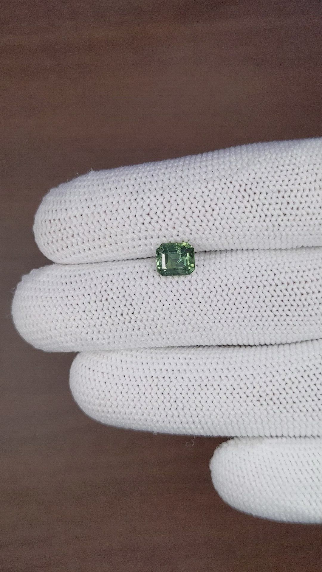1.73 Ct. Green Sapphire from Tanzania Size Video