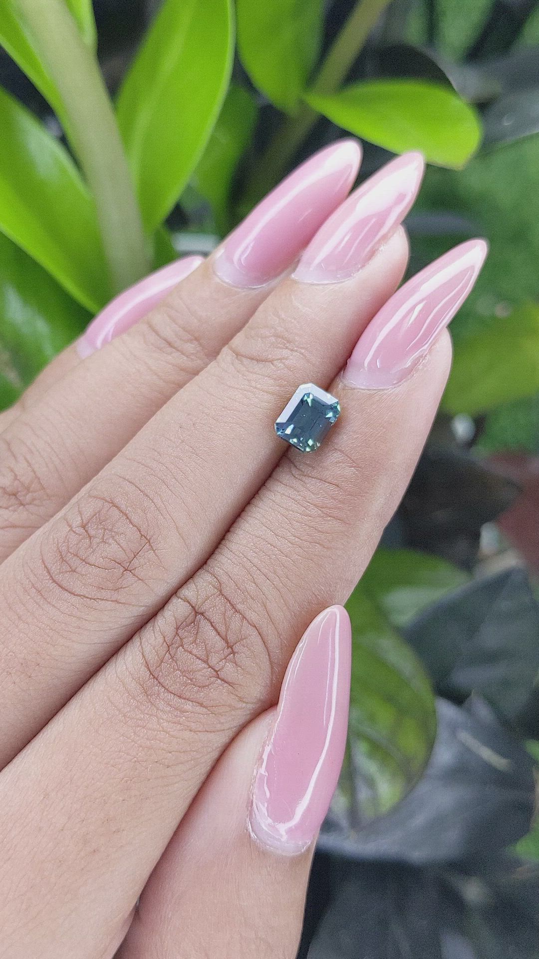 1.55 Ct. Bluish Green Sapphire from Madagascar Size Video