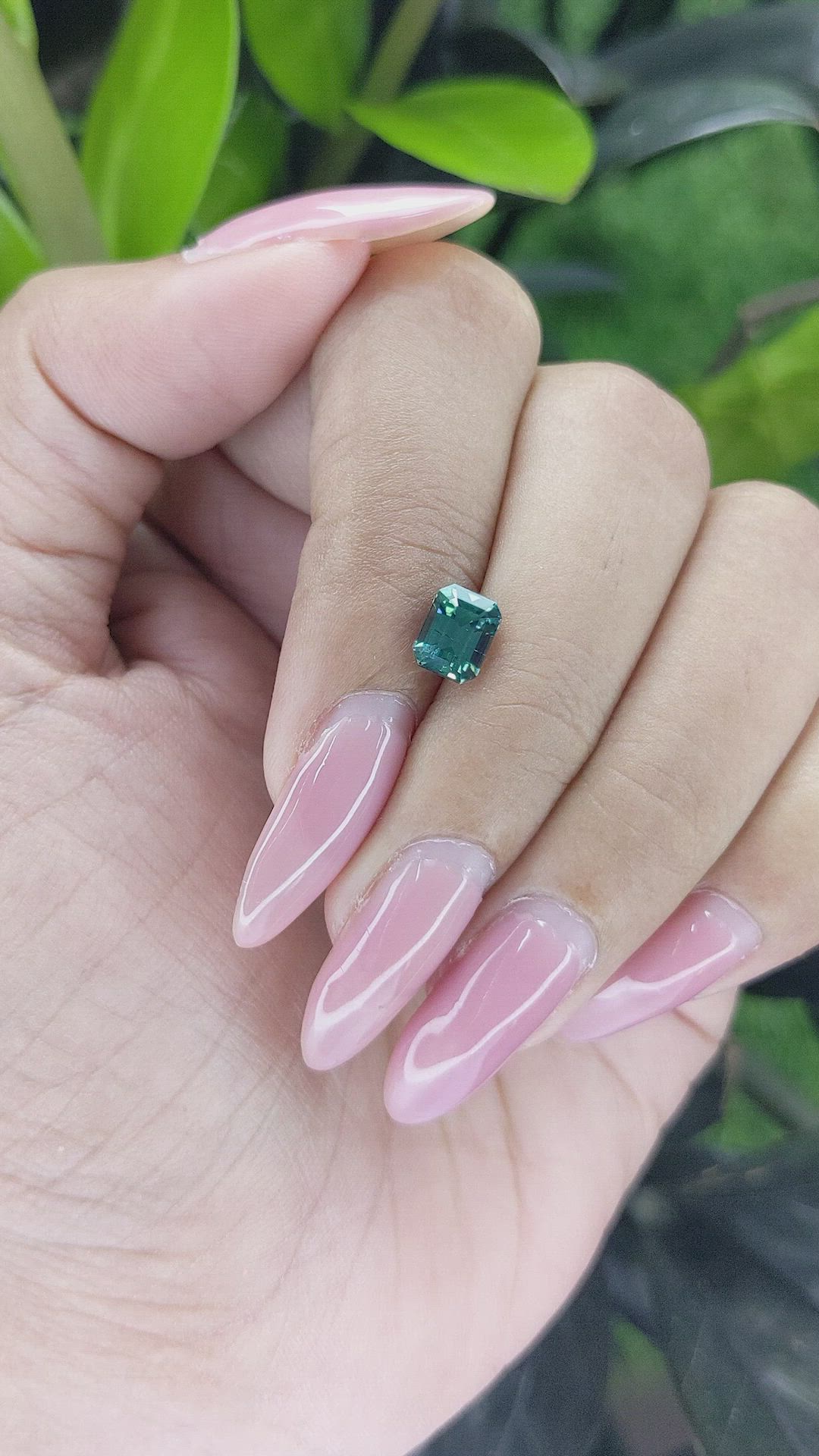 1.55 Ct. Bluish Green Sapphire from Madagascar Size Video