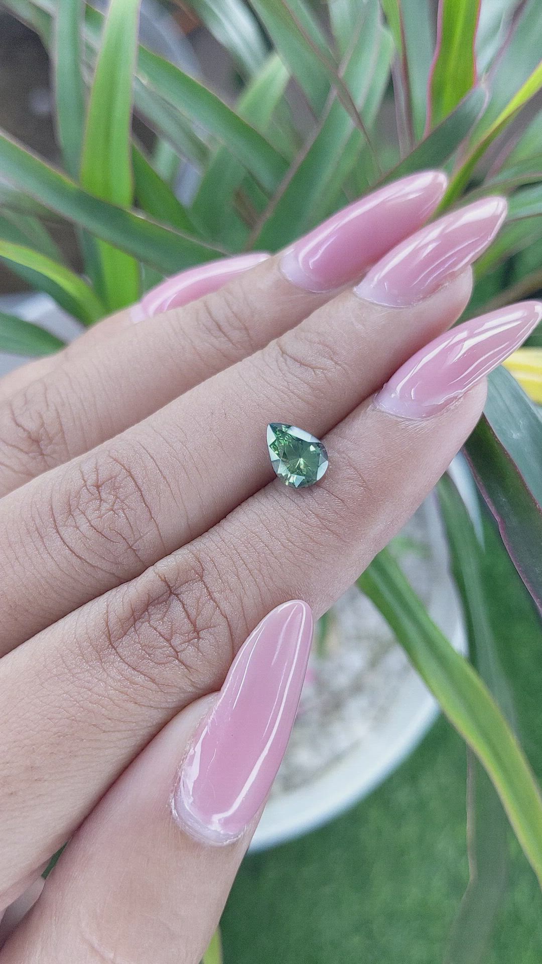 1.51 Ct. Green Sapphire from Tanzania Size Video
