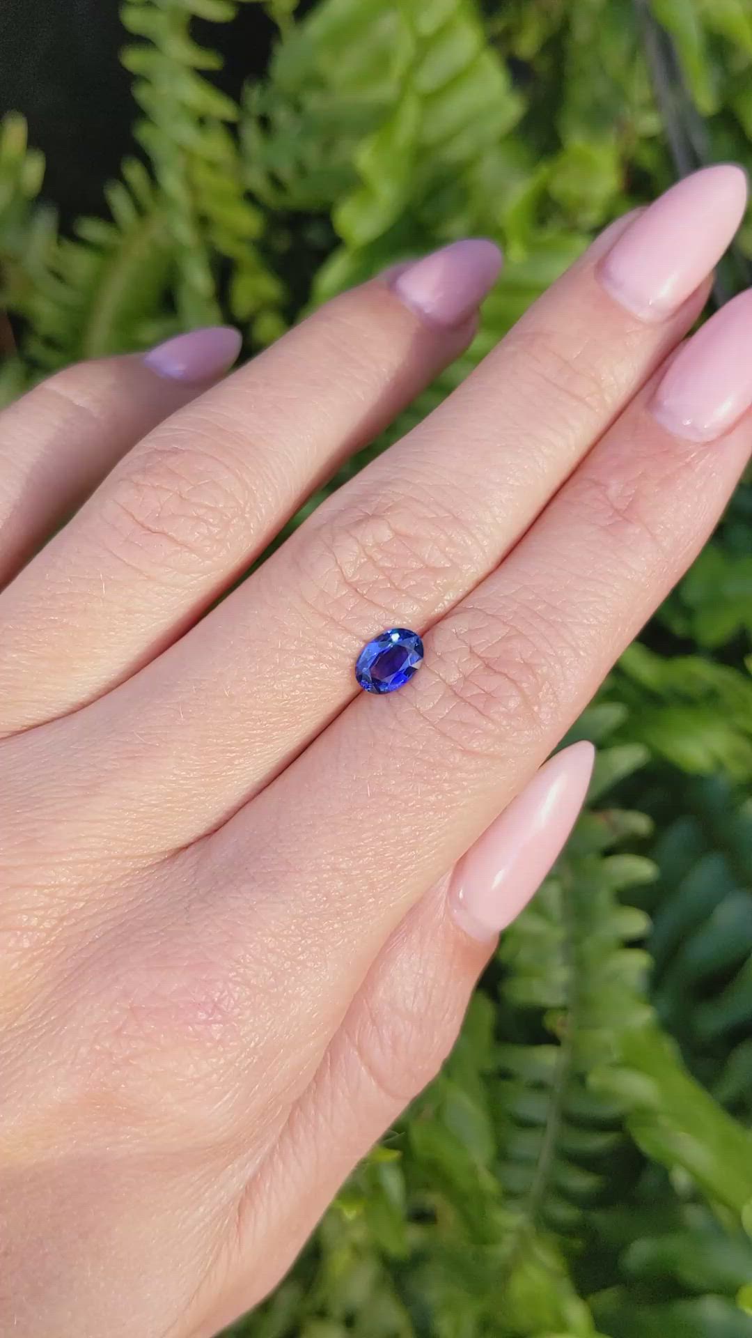 0.87 Ct. Blue Sapphire from Ceylon (Sri Lanka) Size Video