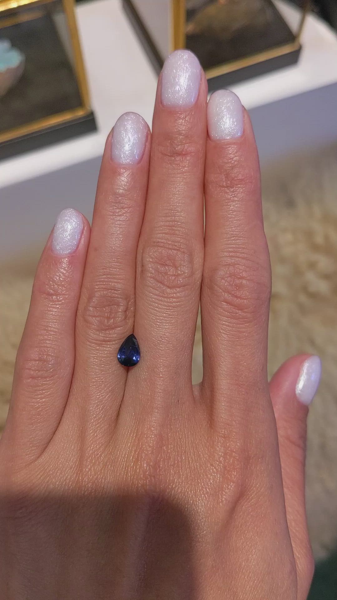 1.20 Ct. Blue Sapphire from Ceylon (Sri Lanka) Size Video
