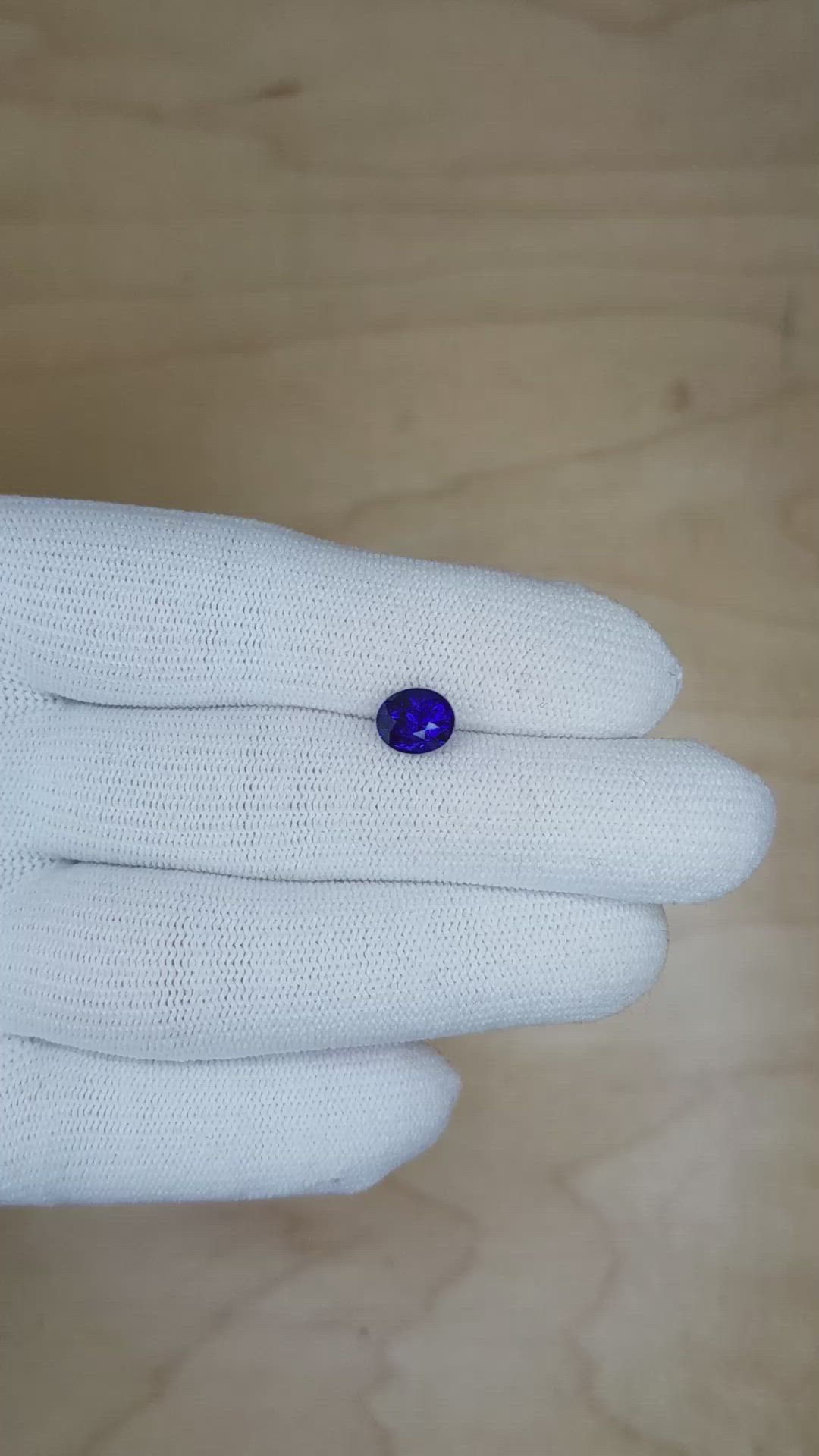 2.01 Ct. Blue Sapphire from Ceylon (Sri Lanka) Size Video