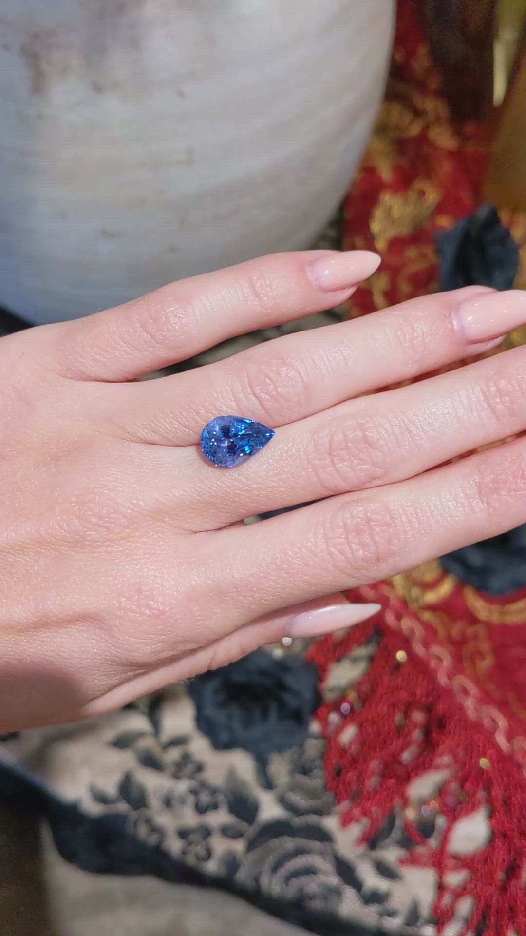 6.03 Ct. Blue Sapphire from Ceylon (Sri Lanka) Size Video