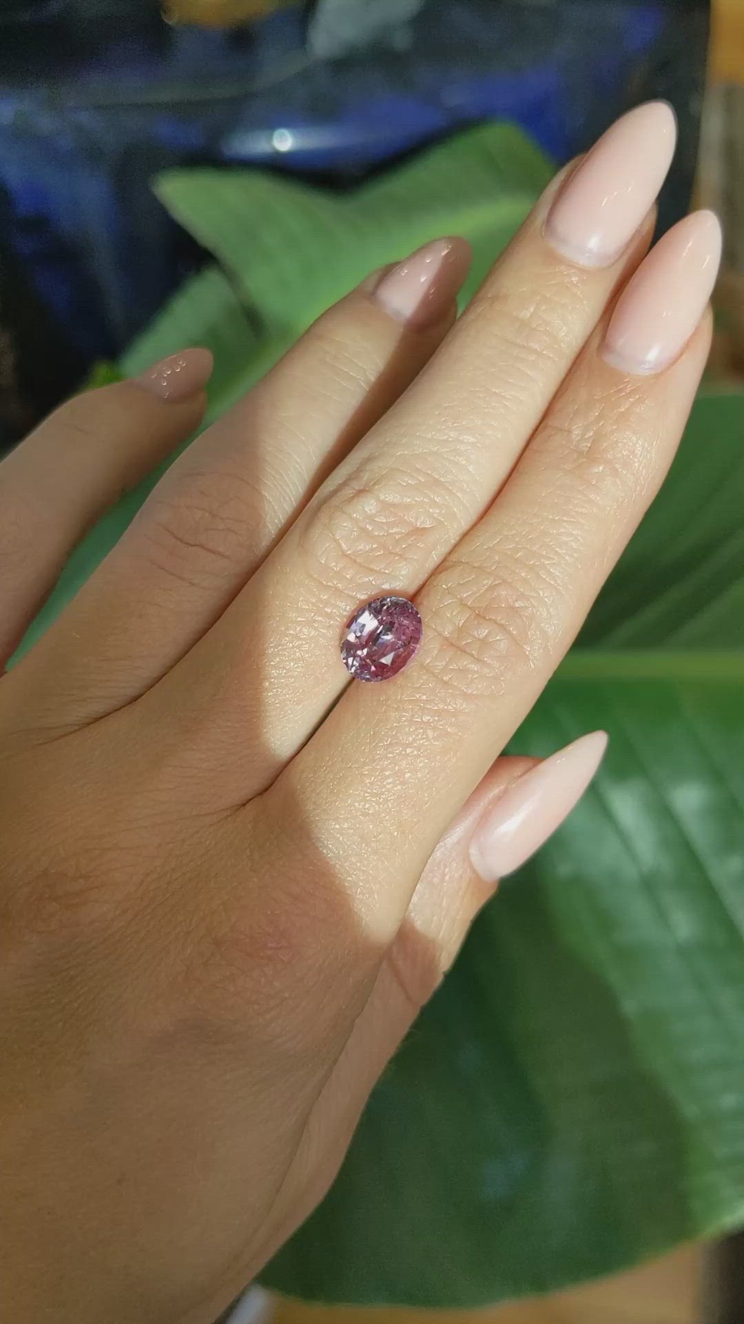 3.03 Ct. Pinkish Brown Sapphire from Ceylon (Sri Lanka) Size Video