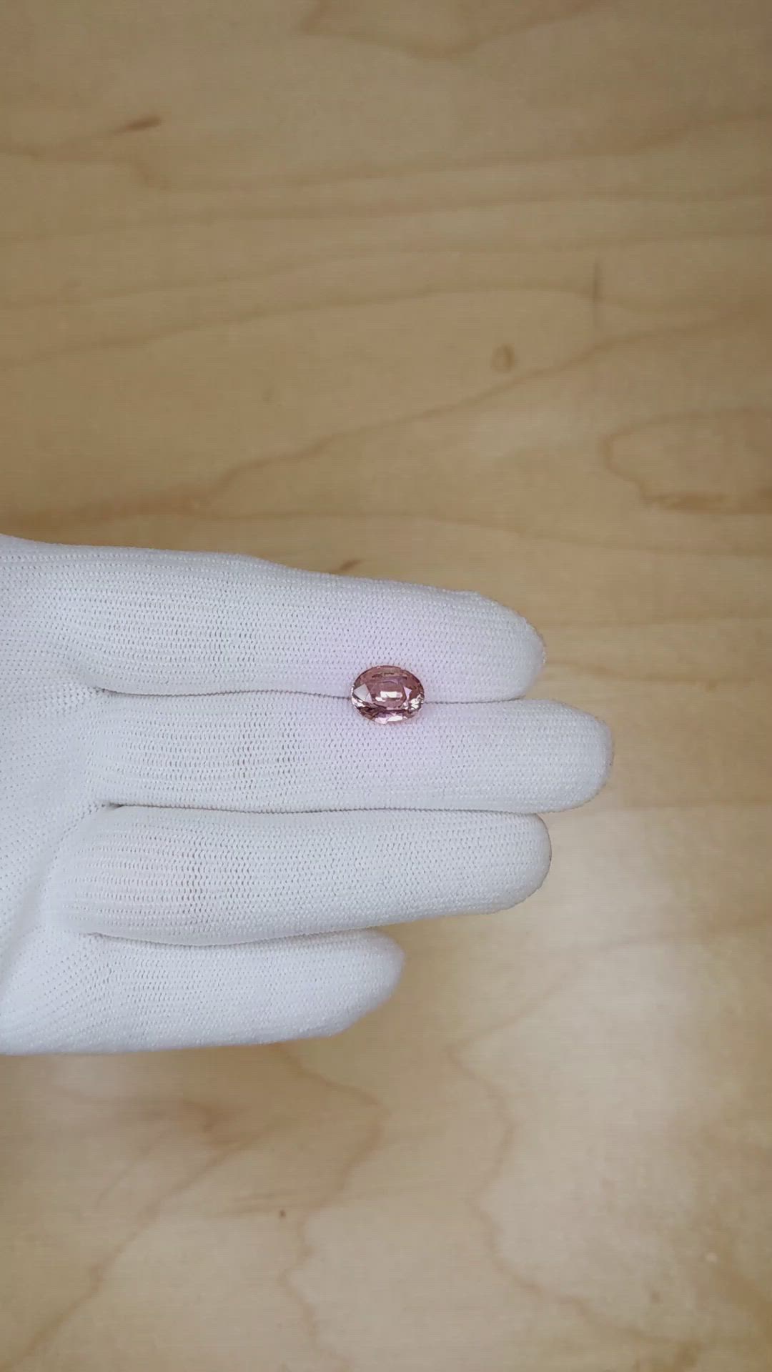 3.03 Ct. Pinkish Brown Sapphire from Ceylon (Sri Lanka) Size Video