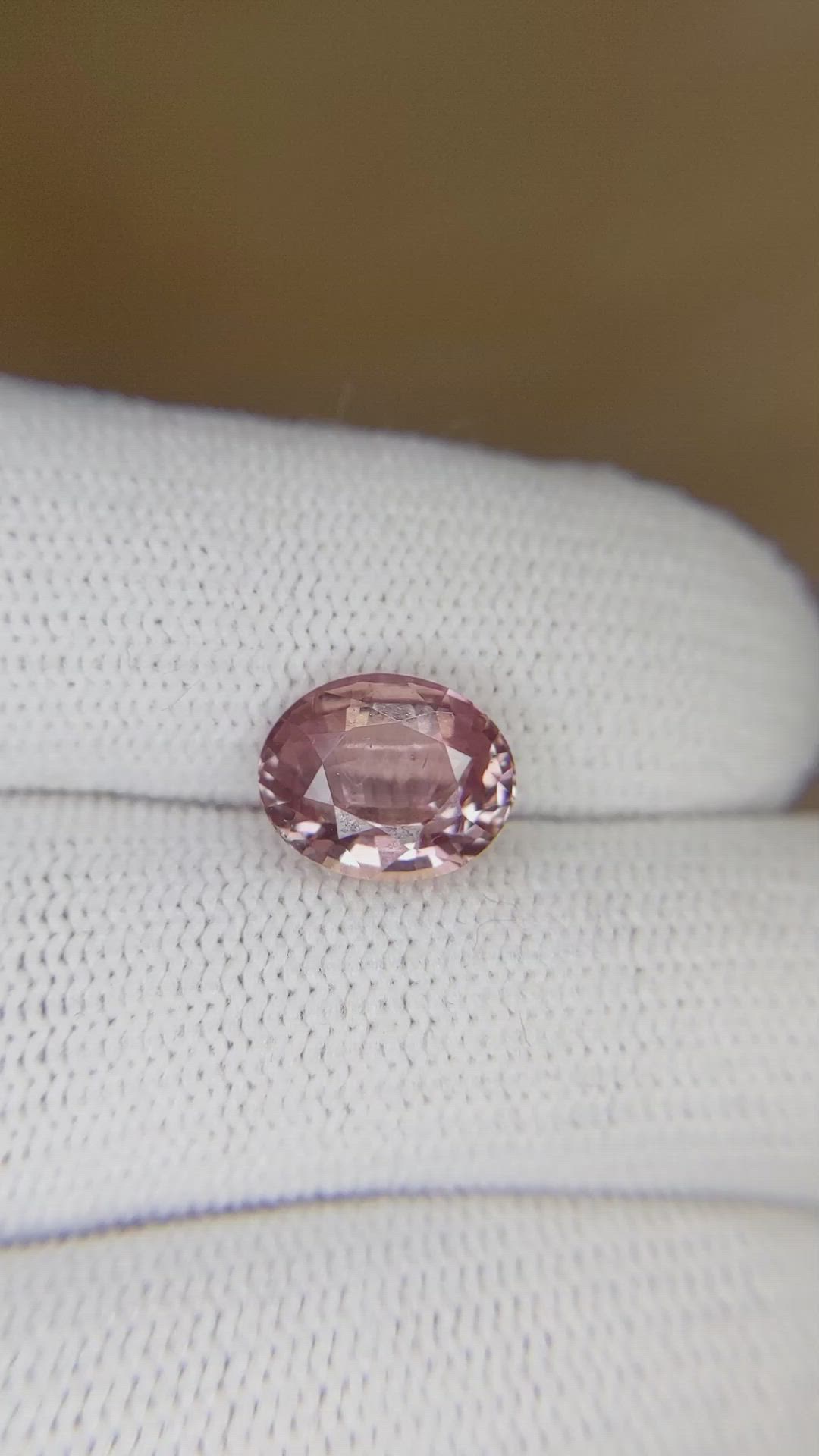 3.03 Ct. Pinkish Brown Sapphire from Ceylon (Sri Lanka) Size Video