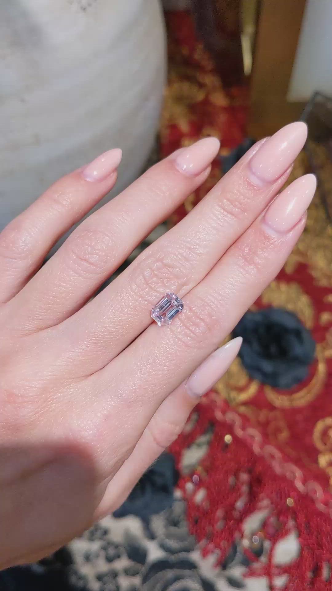 2.03 Ct. Peach Sapphire from Ceylon (Sri Lanka) Size Video