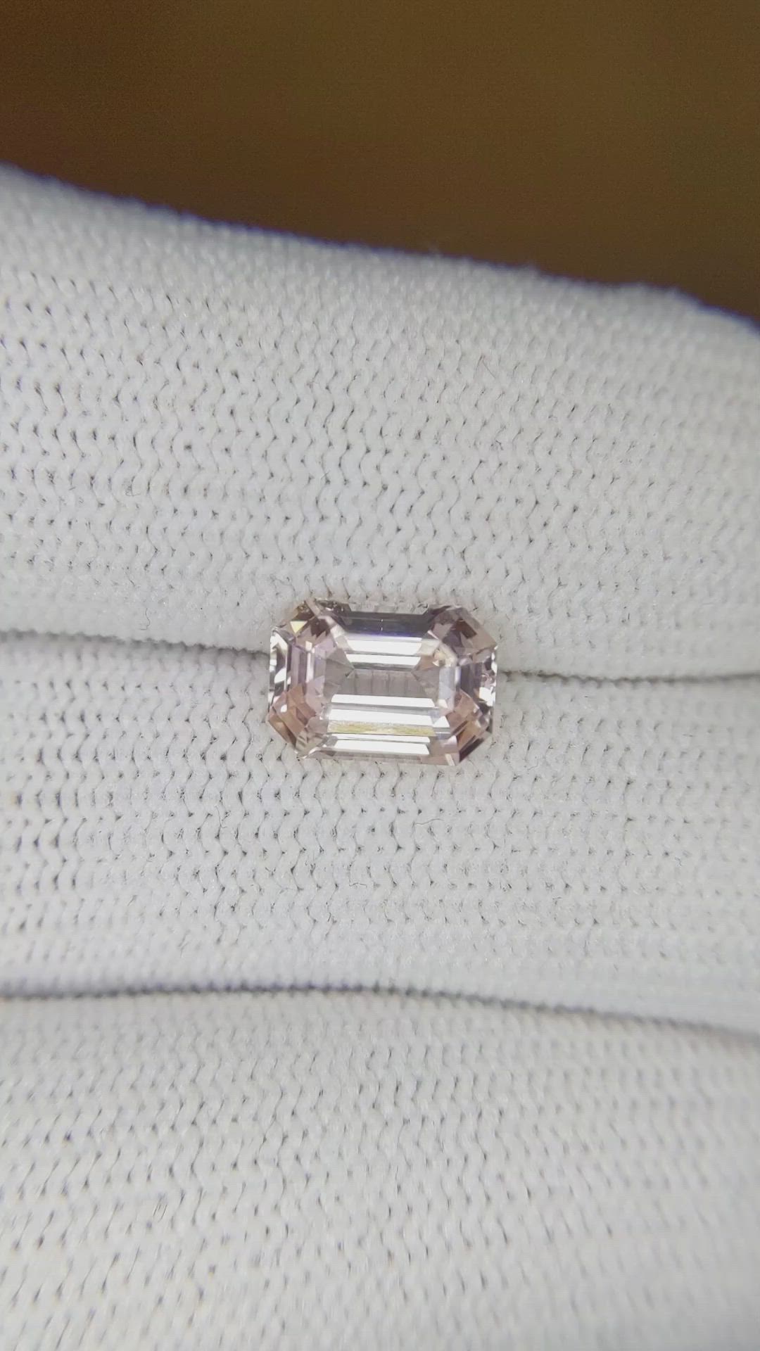 2.03 Ct. Peach Sapphire from Ceylon (Sri Lanka) Size Video