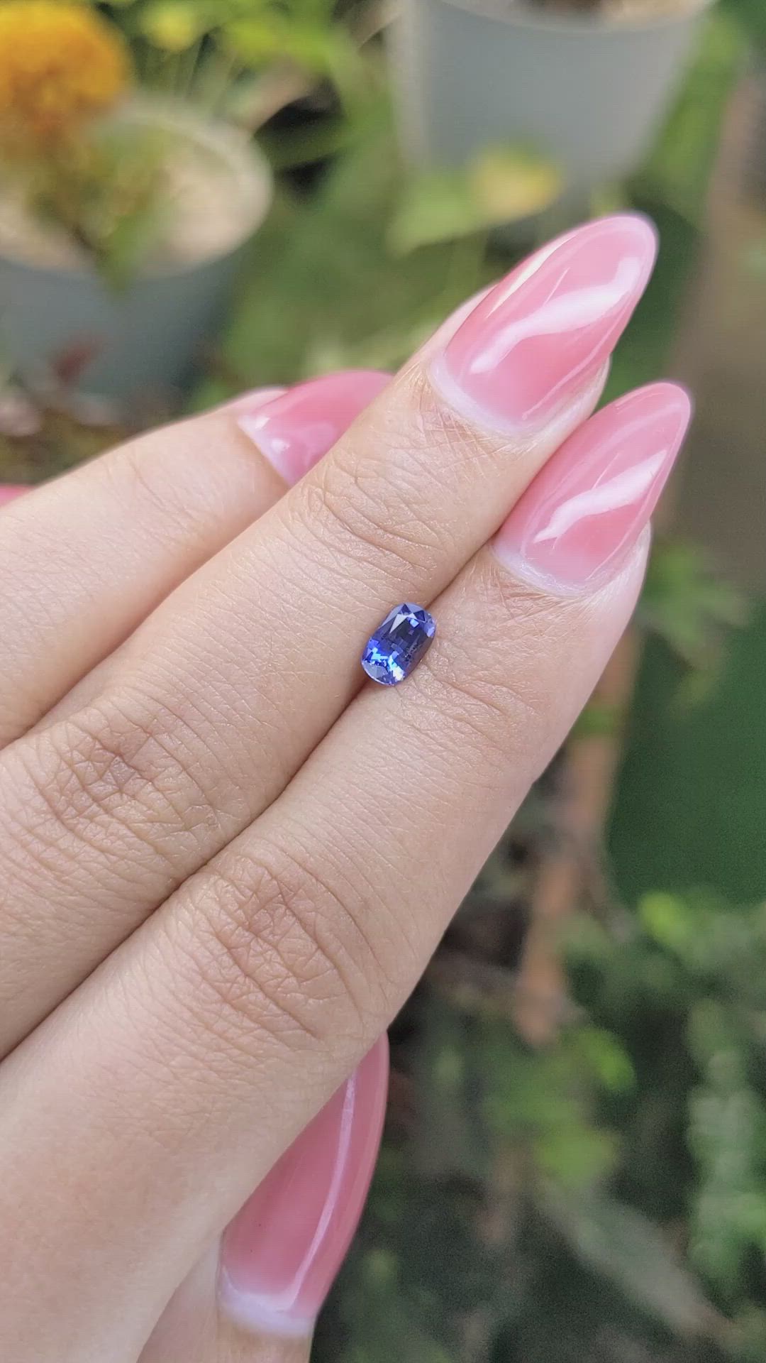 0.64 Ct. Blue Sapphire from Ceylon (Sri Lanka) Size Video