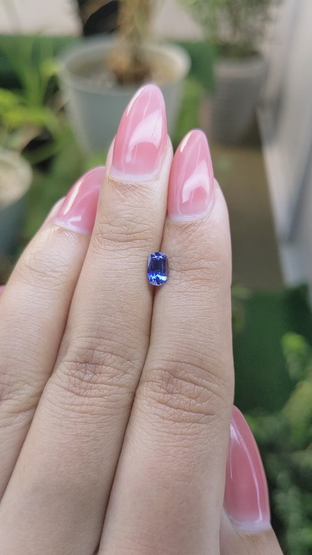 0.64 Ct. Blue Sapphire from Ceylon (Sri Lanka) Size Video