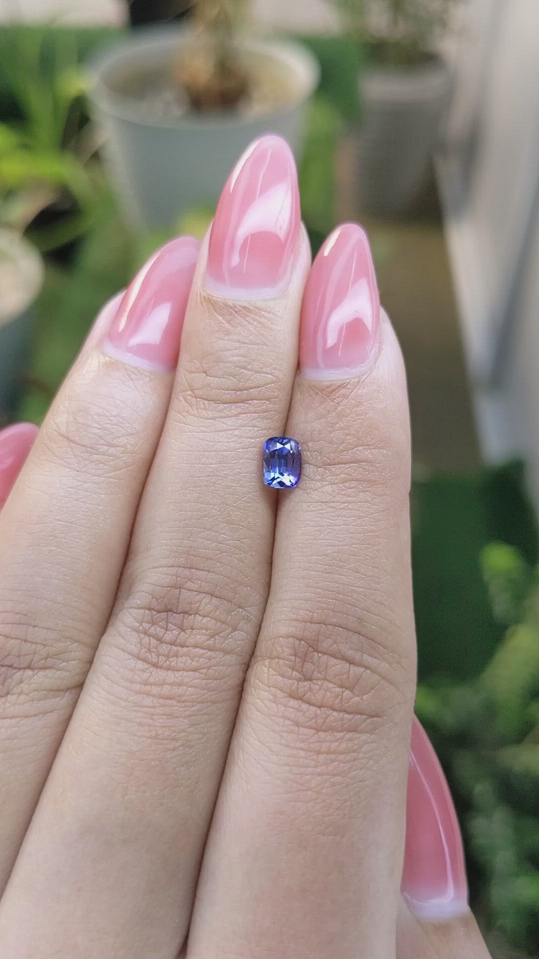 0.76 Ct. Blue Sapphire from Ceylon (Sri Lanka) Size Video