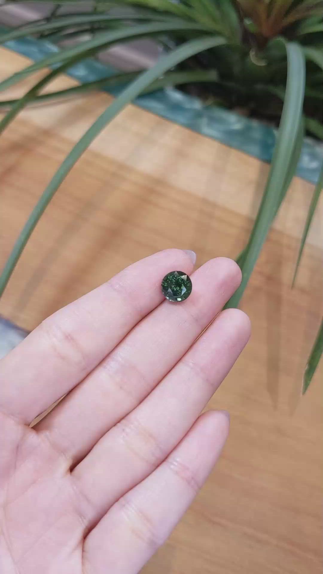 4.00 Ct. Green Sapphire from Madagascar Size Video