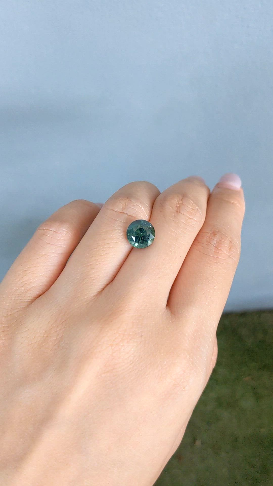 4.00 Ct. Green Sapphire from Madagascar Size Video