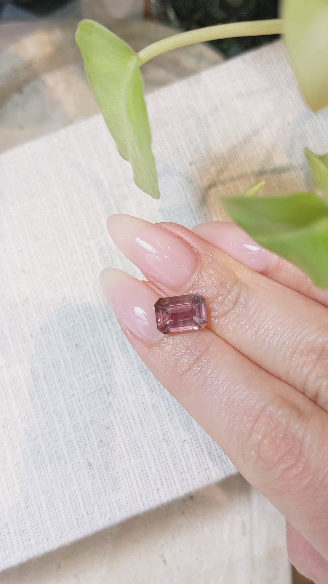 3.63 Ct. Pinkish Brown Sapphire from Madagascar Size Video