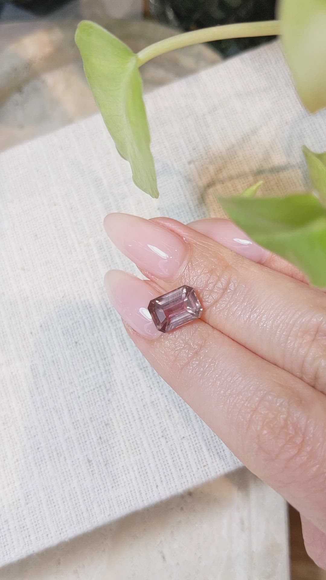 3.63 Ct. Pinkish Brown Sapphire from Madagascar Size Video
