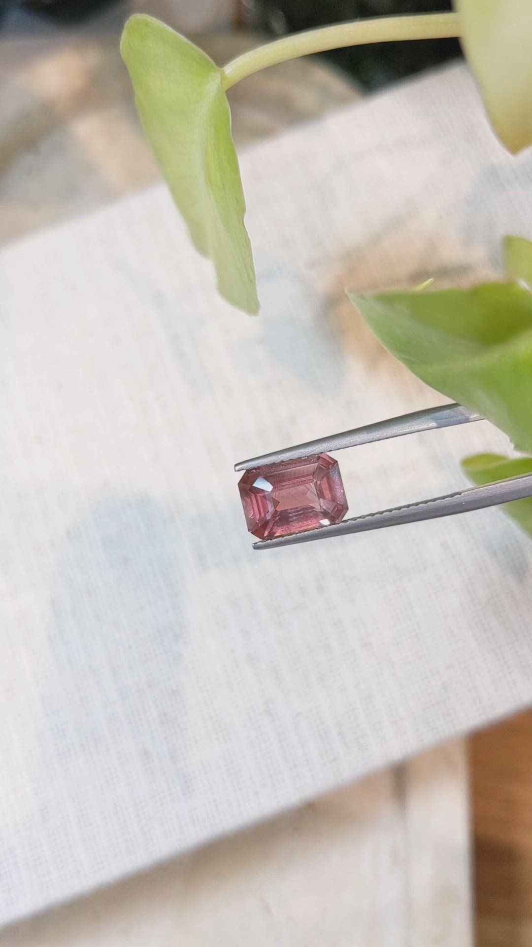 3.63 Ct. Pinkish Brown Sapphire from Madagascar Size Video