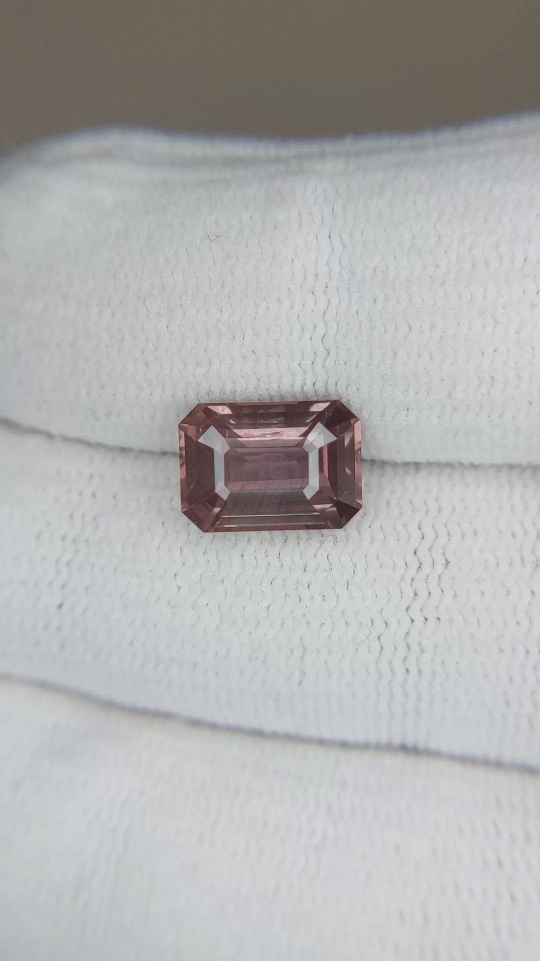 3.63 Ct. Pinkish Brown Sapphire from Madagascar Size Video