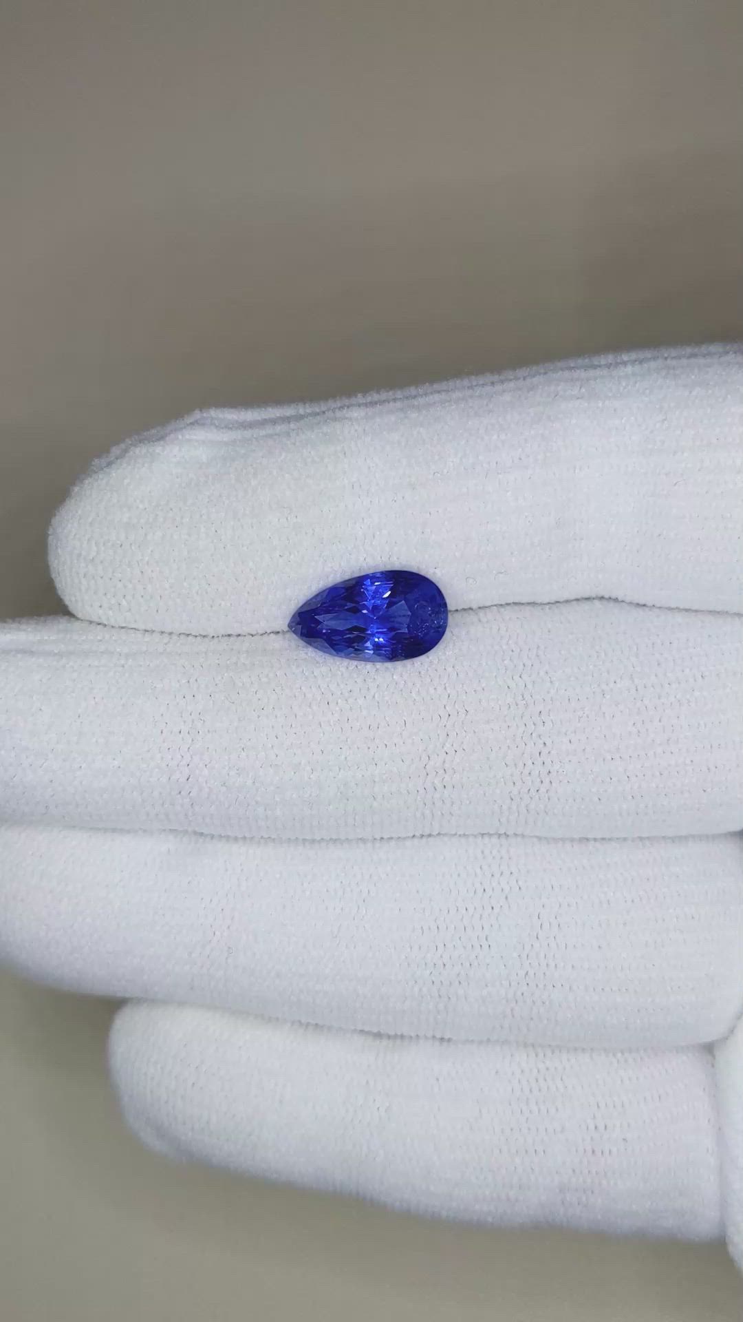 3.75 Ct. Blue Sapphire from Ceylon (Sri Lanka) Size Video