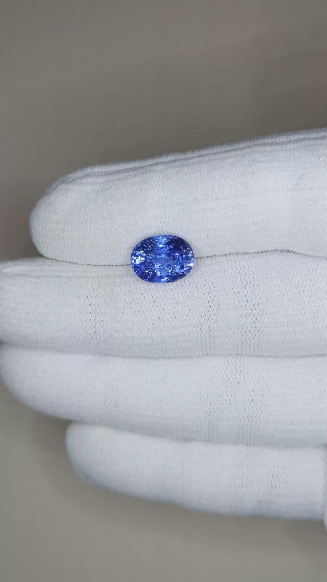 5.10 Ct. Blue Sapphire from Ceylon (Sri Lanka) Size Video