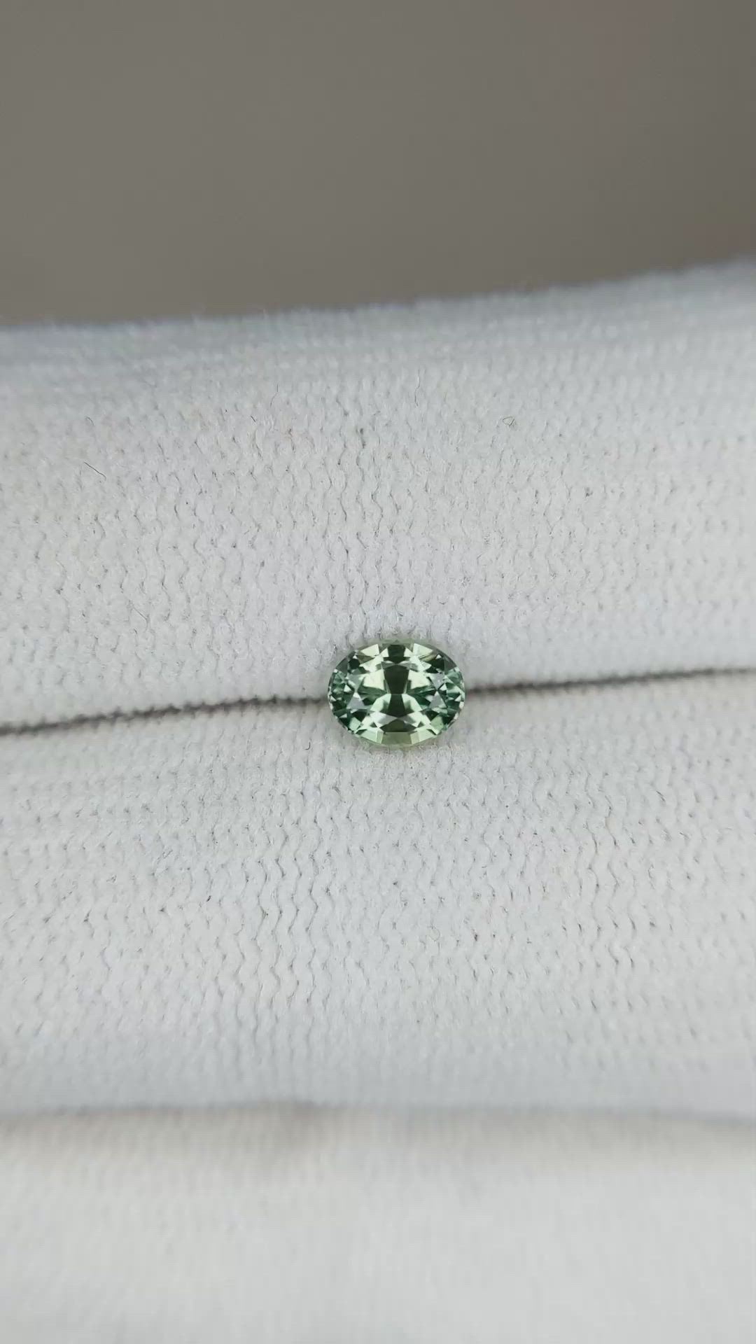 0.45 Ct. Bluish Green Sapphire from Madagascar Size Video